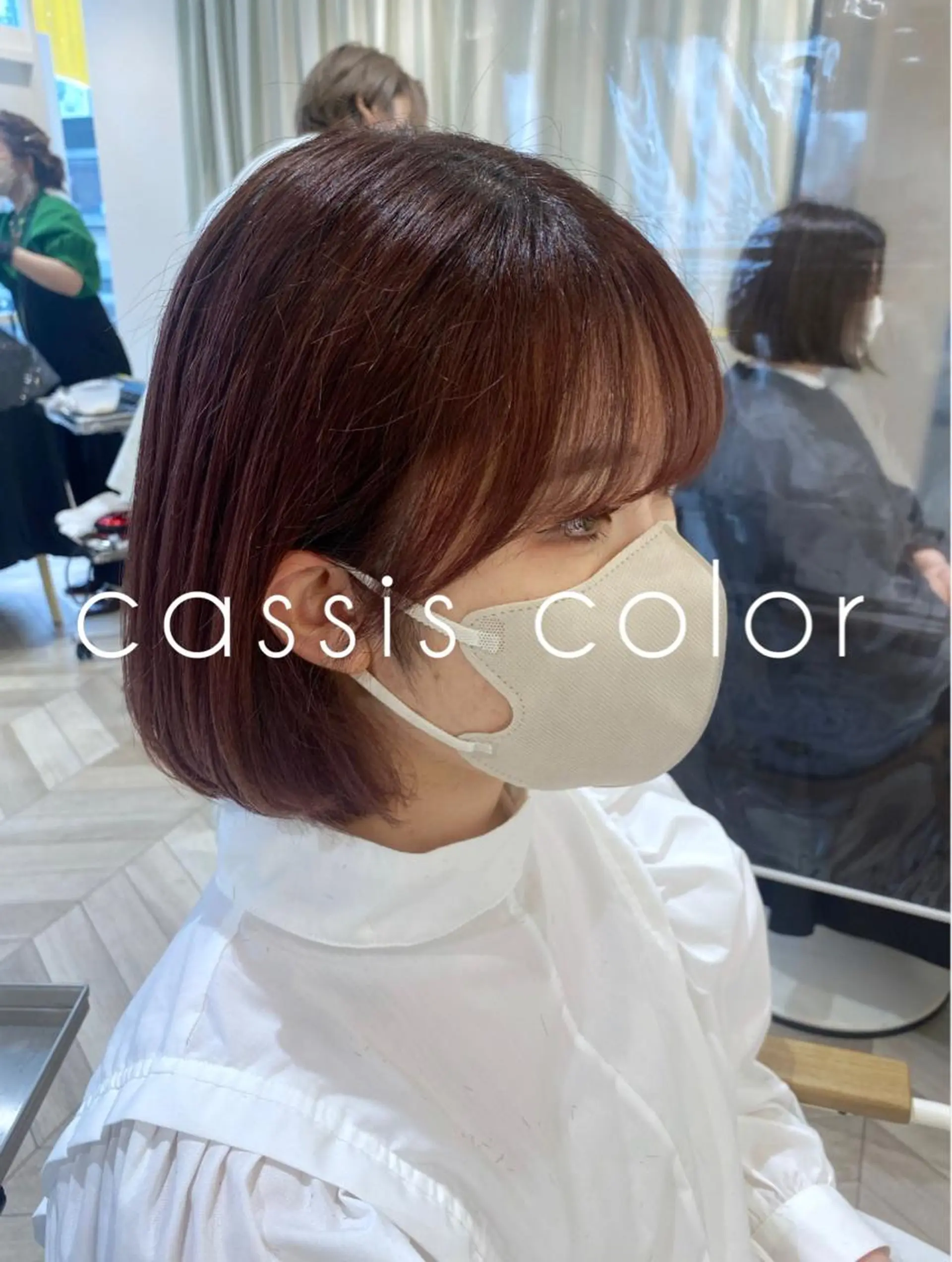 ショート カラー カット ヘアカラー トリートメント 小顔レイヤー/ ベージュ🤍Rieのヘアスタイル