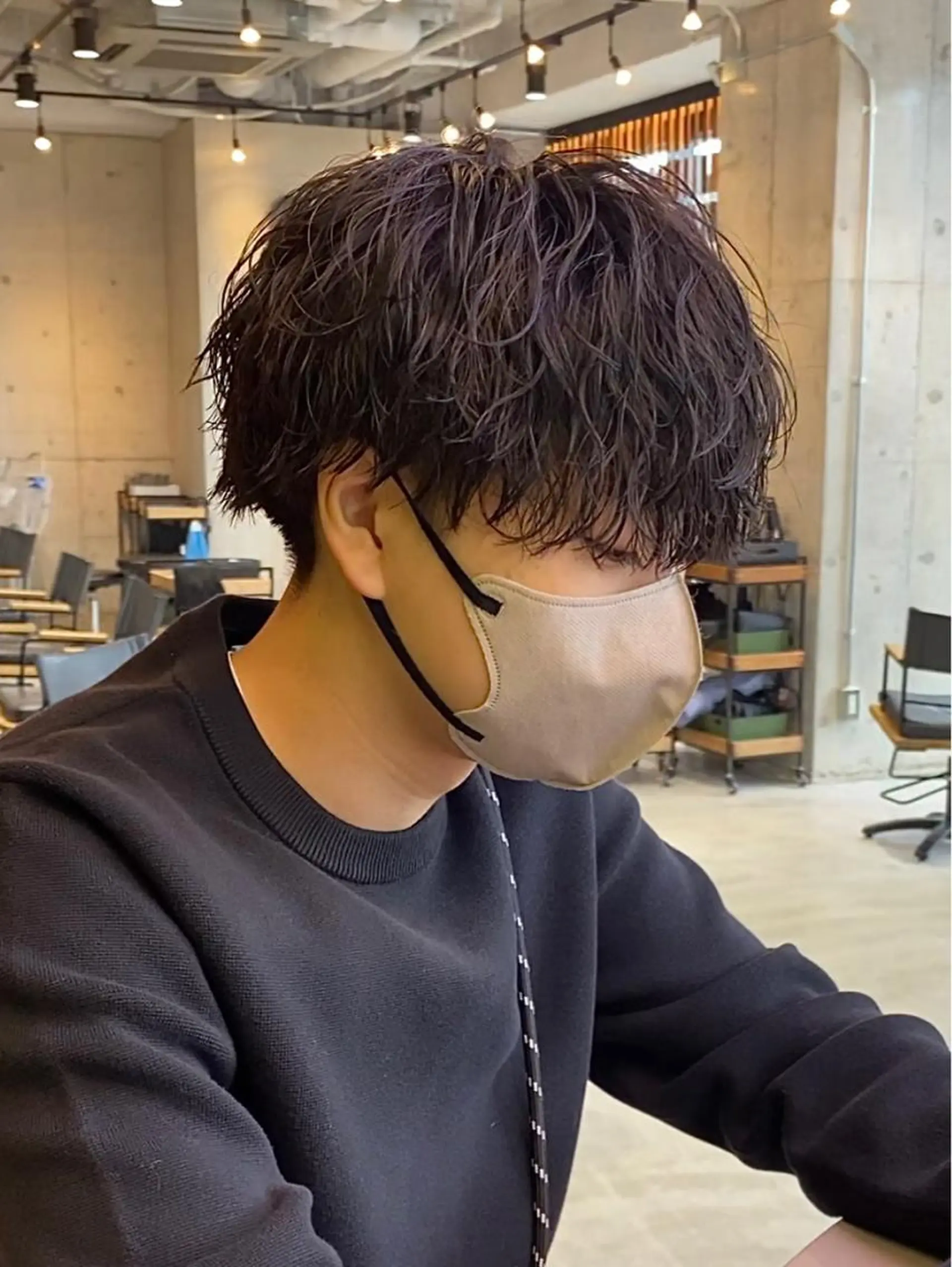 ショート パーマ メンズ 波巻きパーマ カット パーマ トリートメント メンズパーマ 西條真治のヘアスタイル