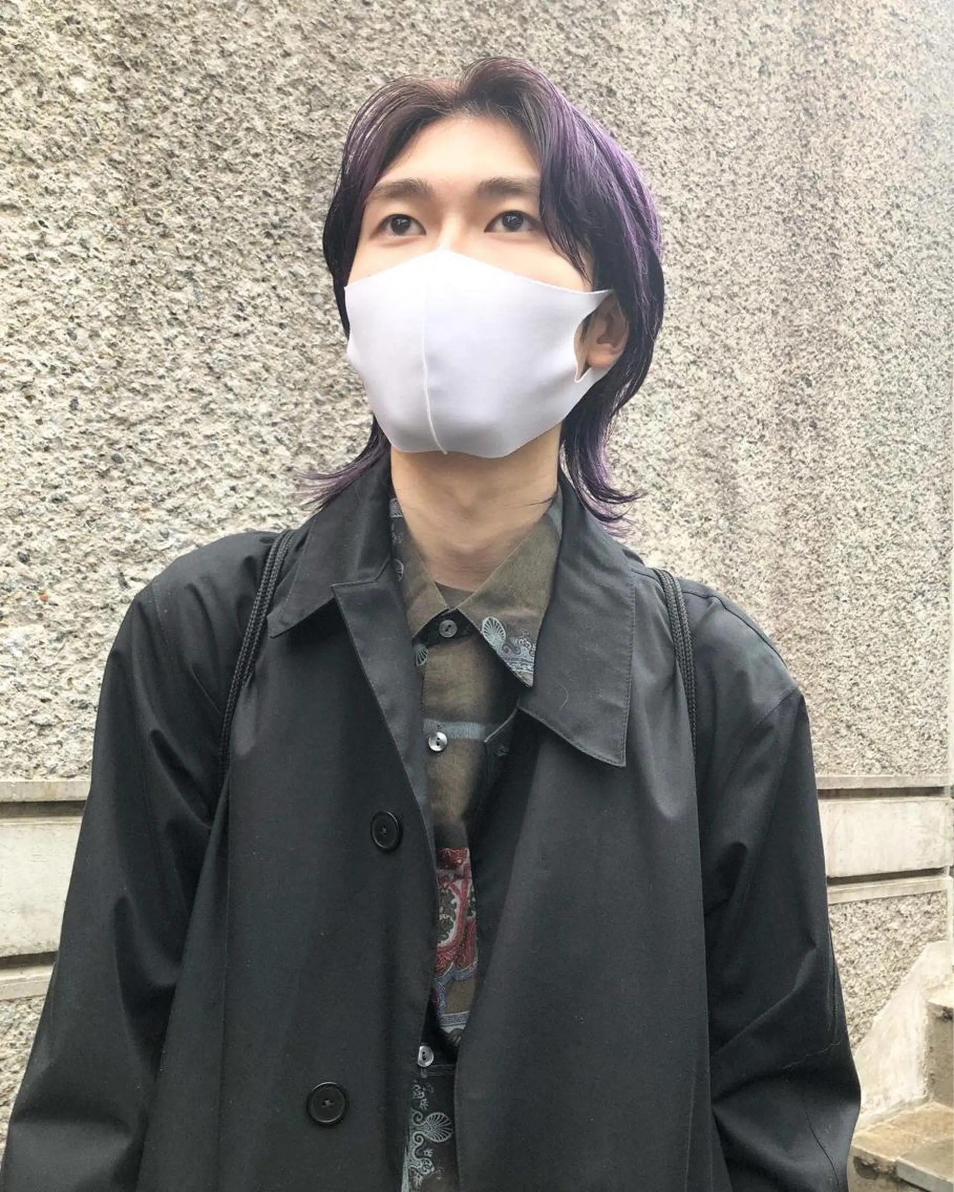 カラー ヘアアレンジ バイオレットカラー ウルフカット カット ヘアカラー トリートメント ヘアセット メンズ特化✂️栗原 侑也のヘアスタイル