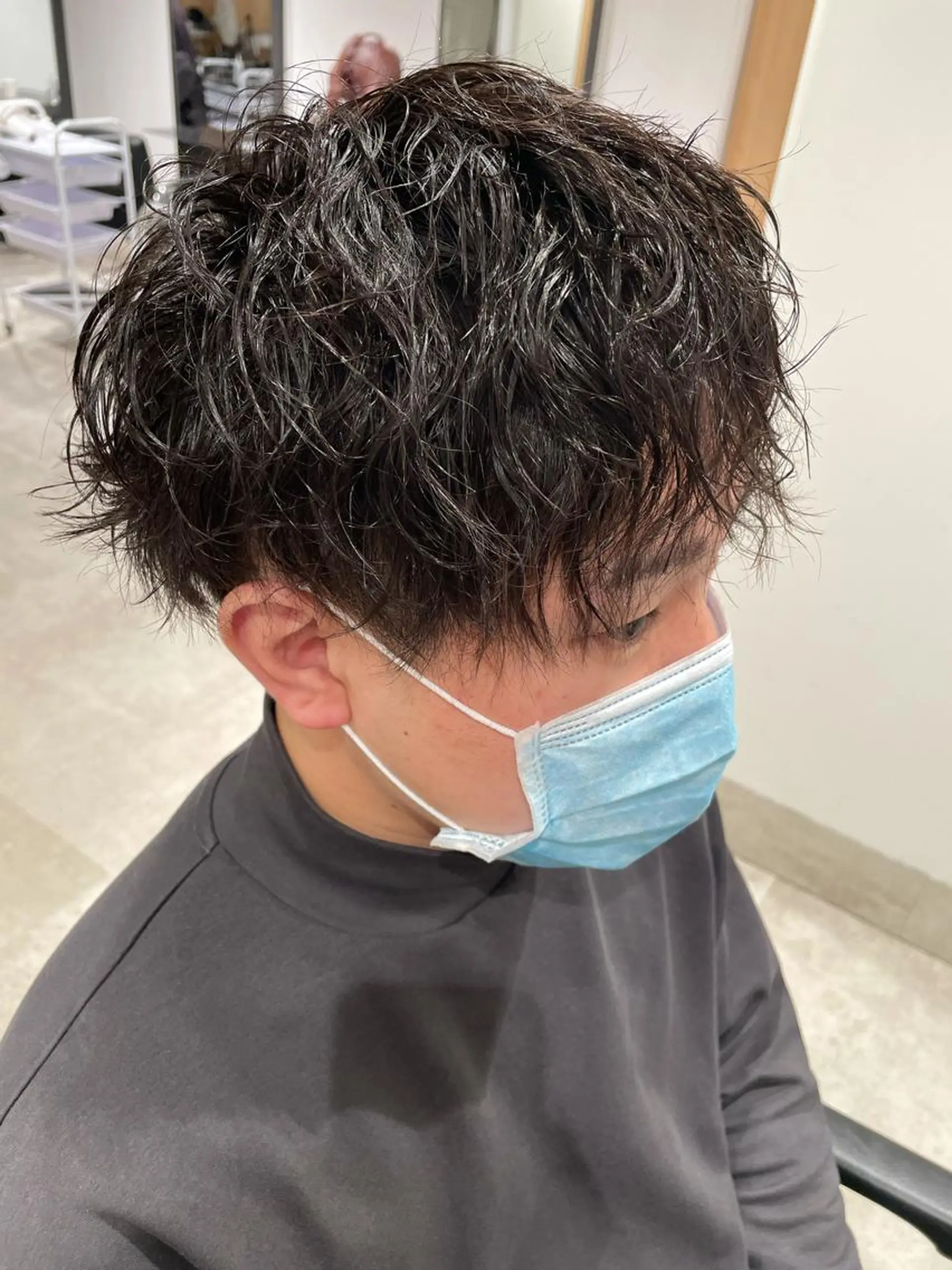 ショート カラー パーマ ヘアアレンジ メンズ パーソナルカラー合わ せたカラー🤍なつみのヘアスタイル