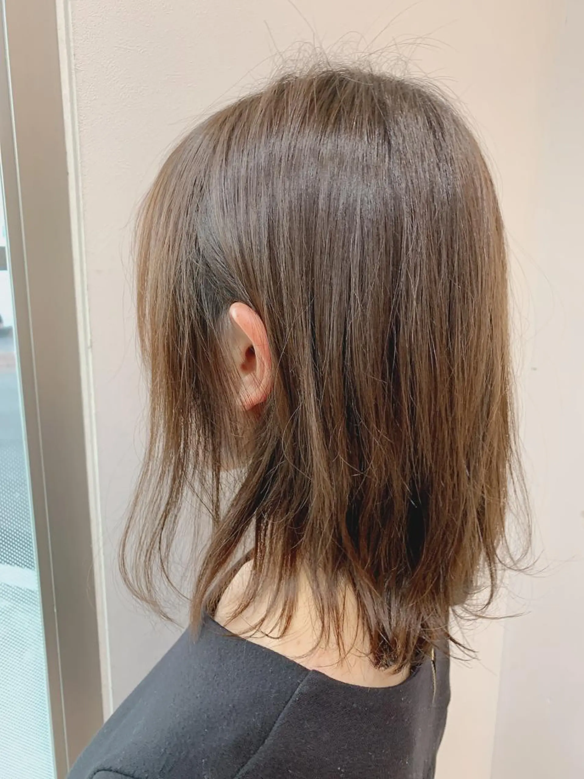 ミディアム カラー 白髪ぼかしハイライト 柳川拓哉のヘアスタイル