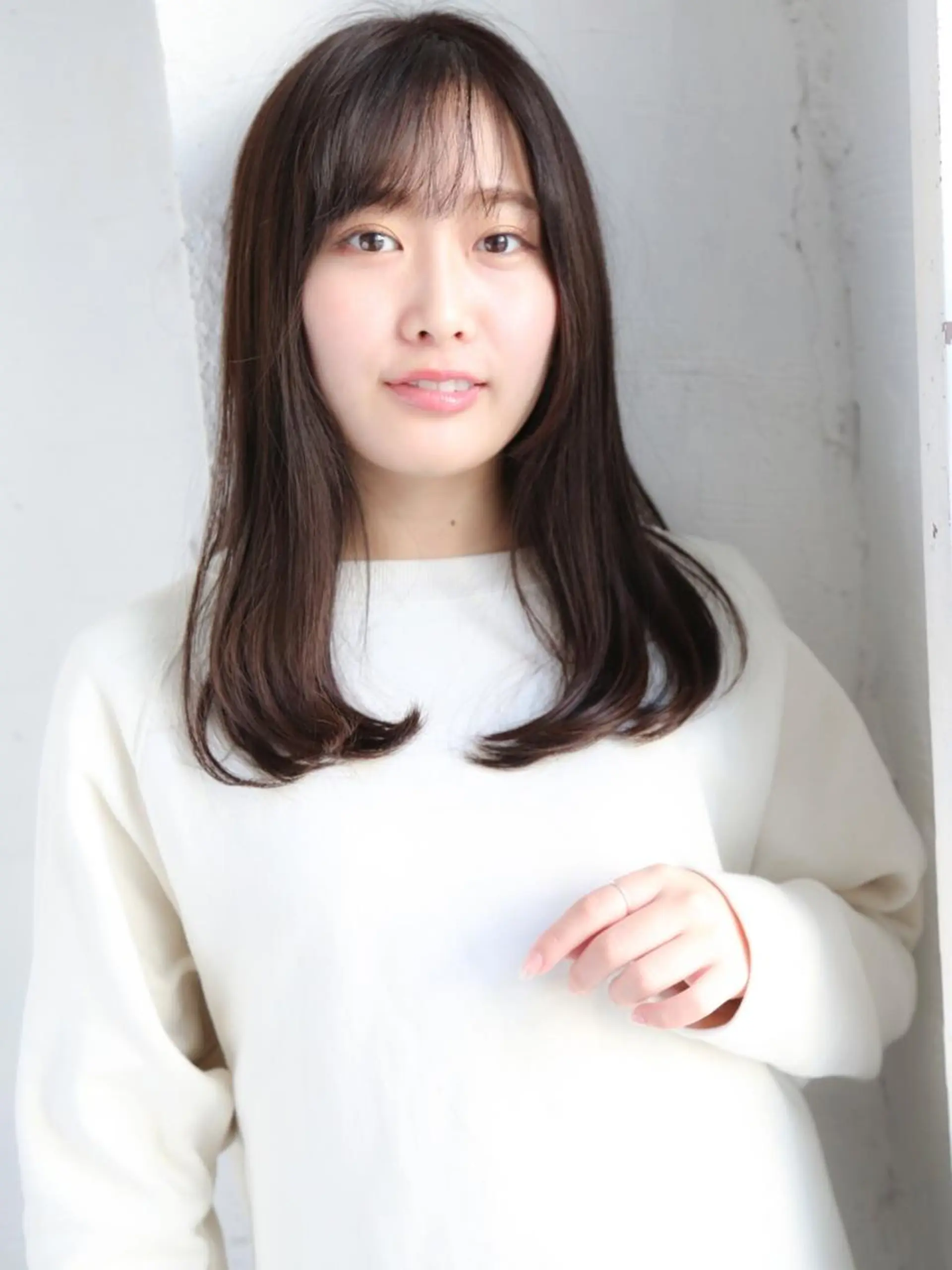 ミディアム カラー パーマ 野崎 ひかりのヘアスタイル