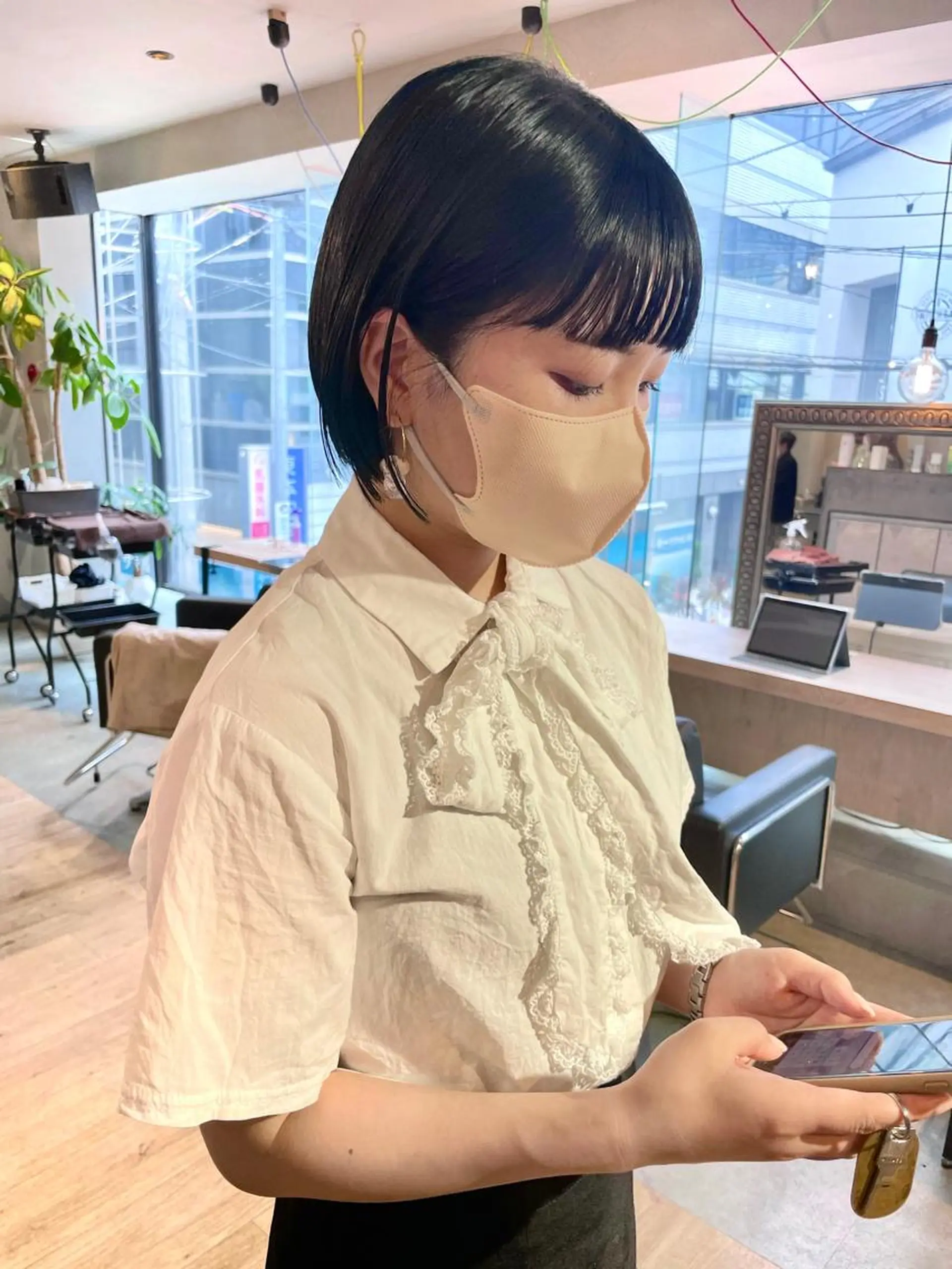 ショート カラー ボブ/パーマ 古家 佑真のヘアスタイル