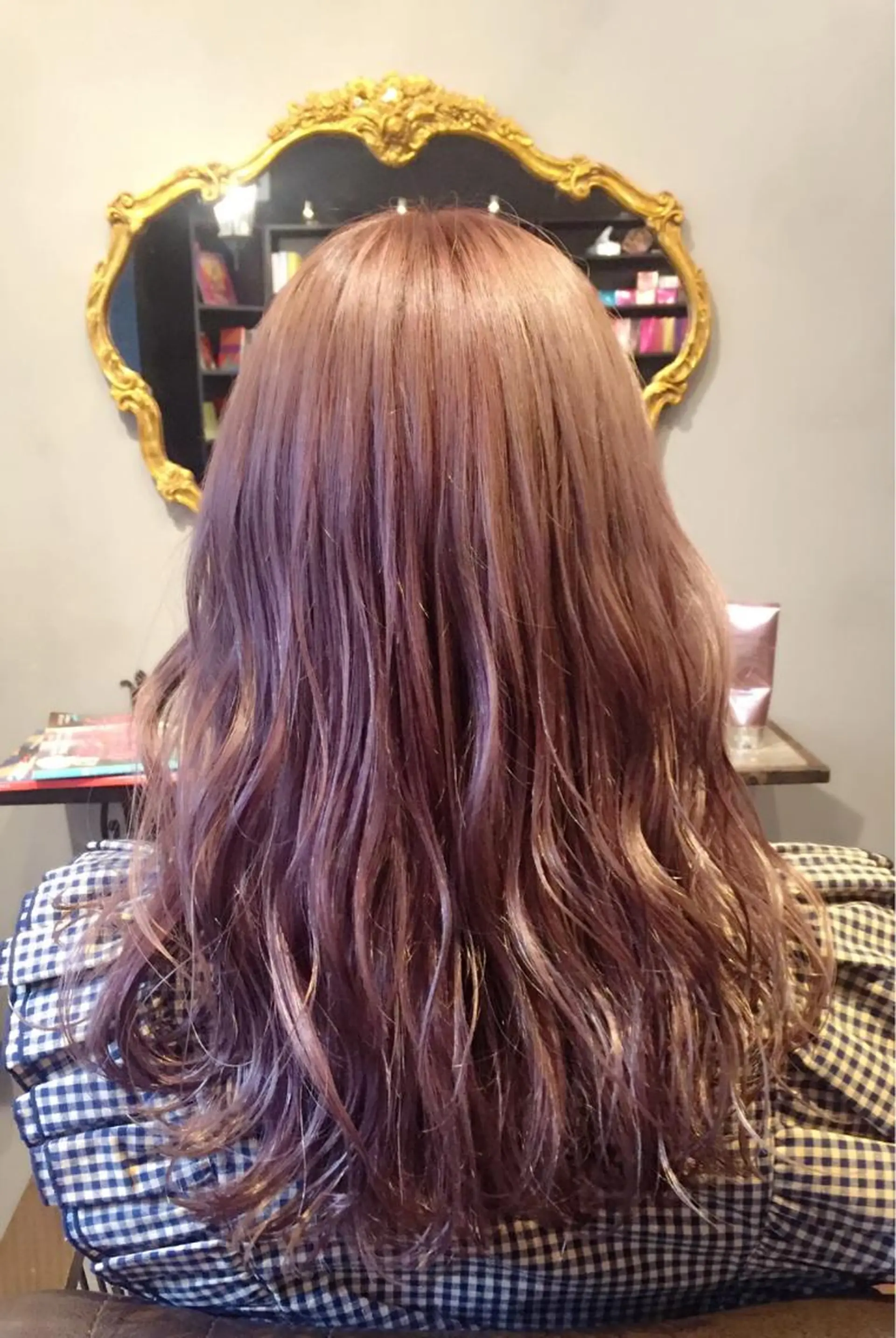 セミロング カラー ピンクカラー 櫻井 愛弓のヘアスタイル