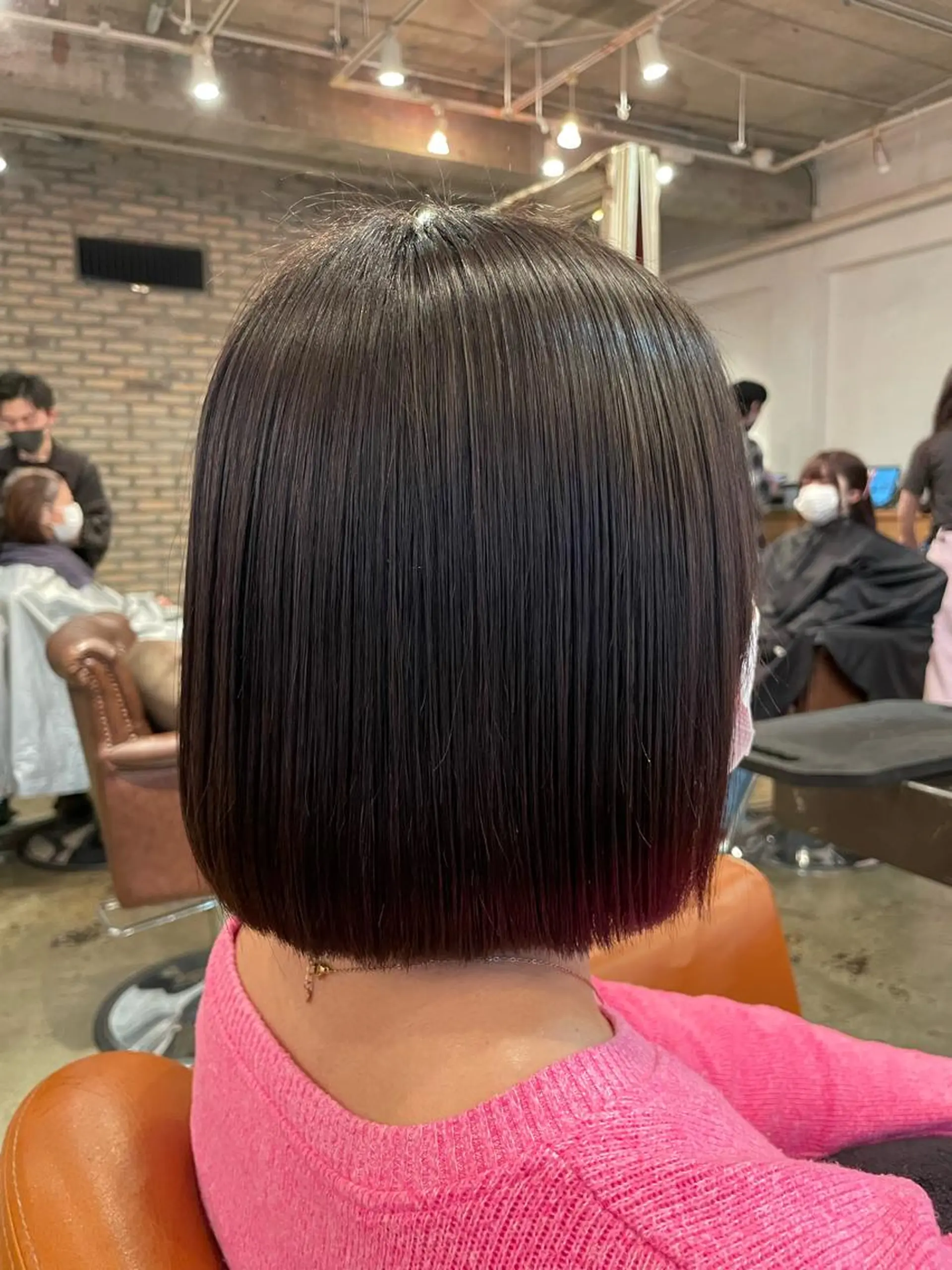 ショート ヘアアレンジ 切りっぱなしボブ ボブ 縮毛矯正 カット 縮毛矯正 トリートメント 韓国風カット/ 髪質改善 黒崎のヘアスタイル