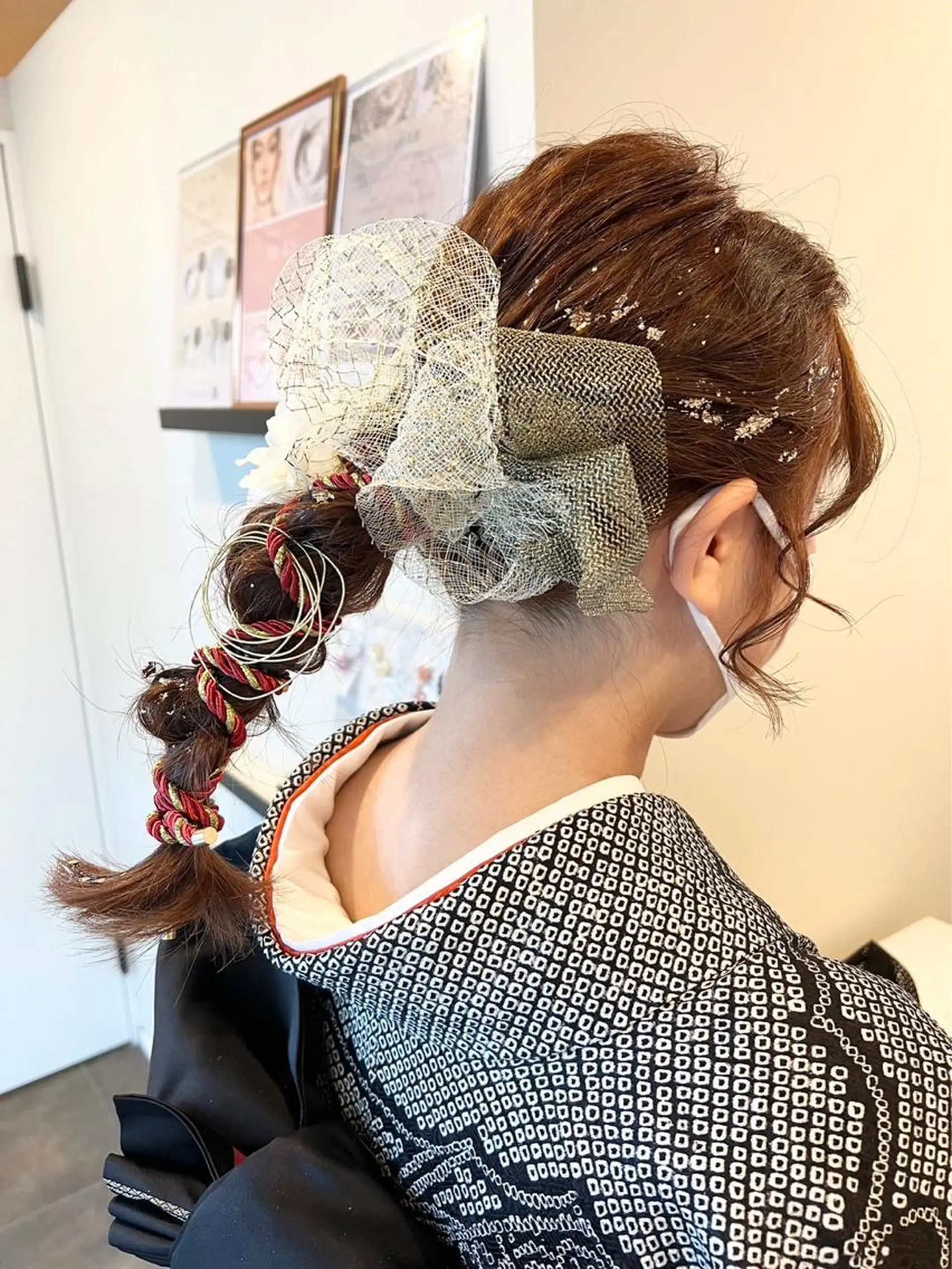ヘアアレンジ 着物ヘア Hair&Make Nahoのマツエク・マツパデザイン