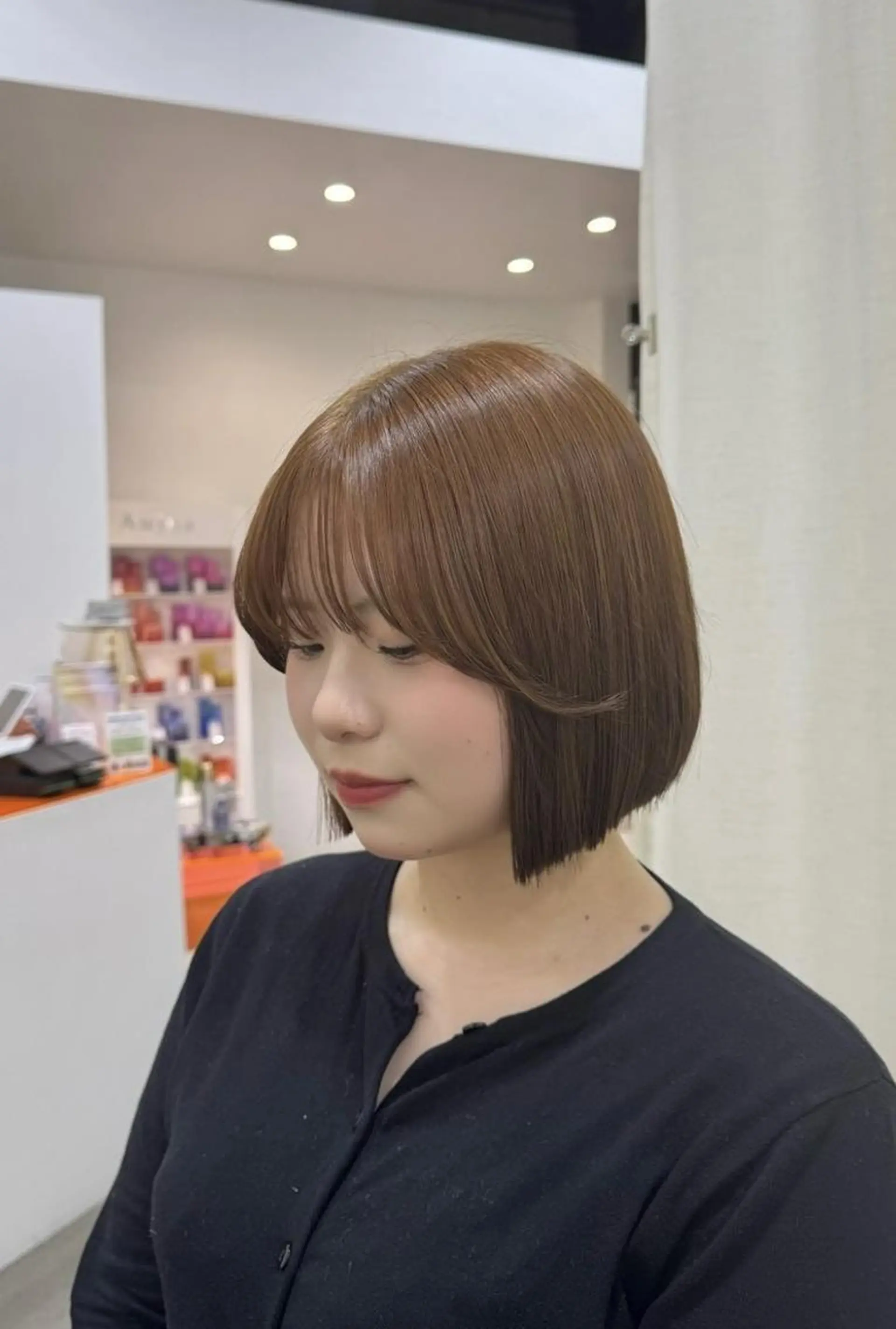 ショート カラー ベージュカラー ボブ 韓国風ヘア カット トリートメント 韓国ヘア/レイヤー /髪質改善🦋イブキのヘアスタイル