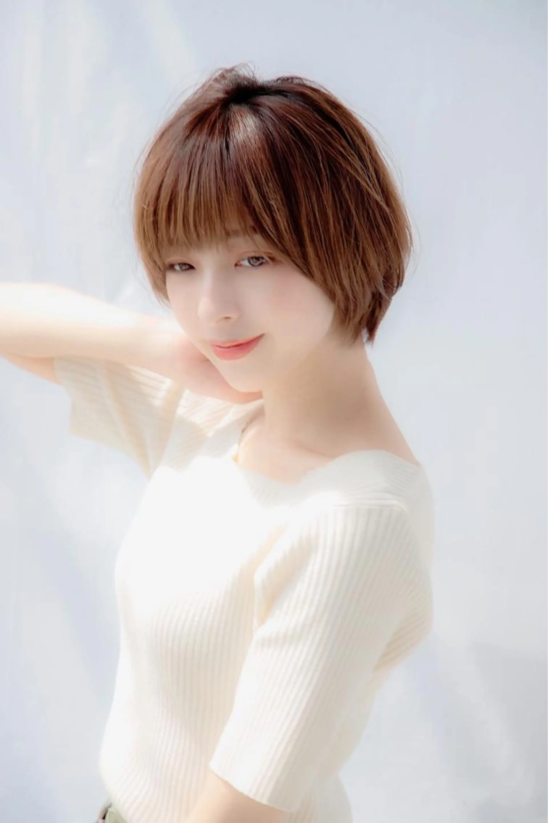 ショート カラー パーマ ヘアアレンジ 前髪/ハイライト得意 安西駿一　【銀座】のヘアスタイル