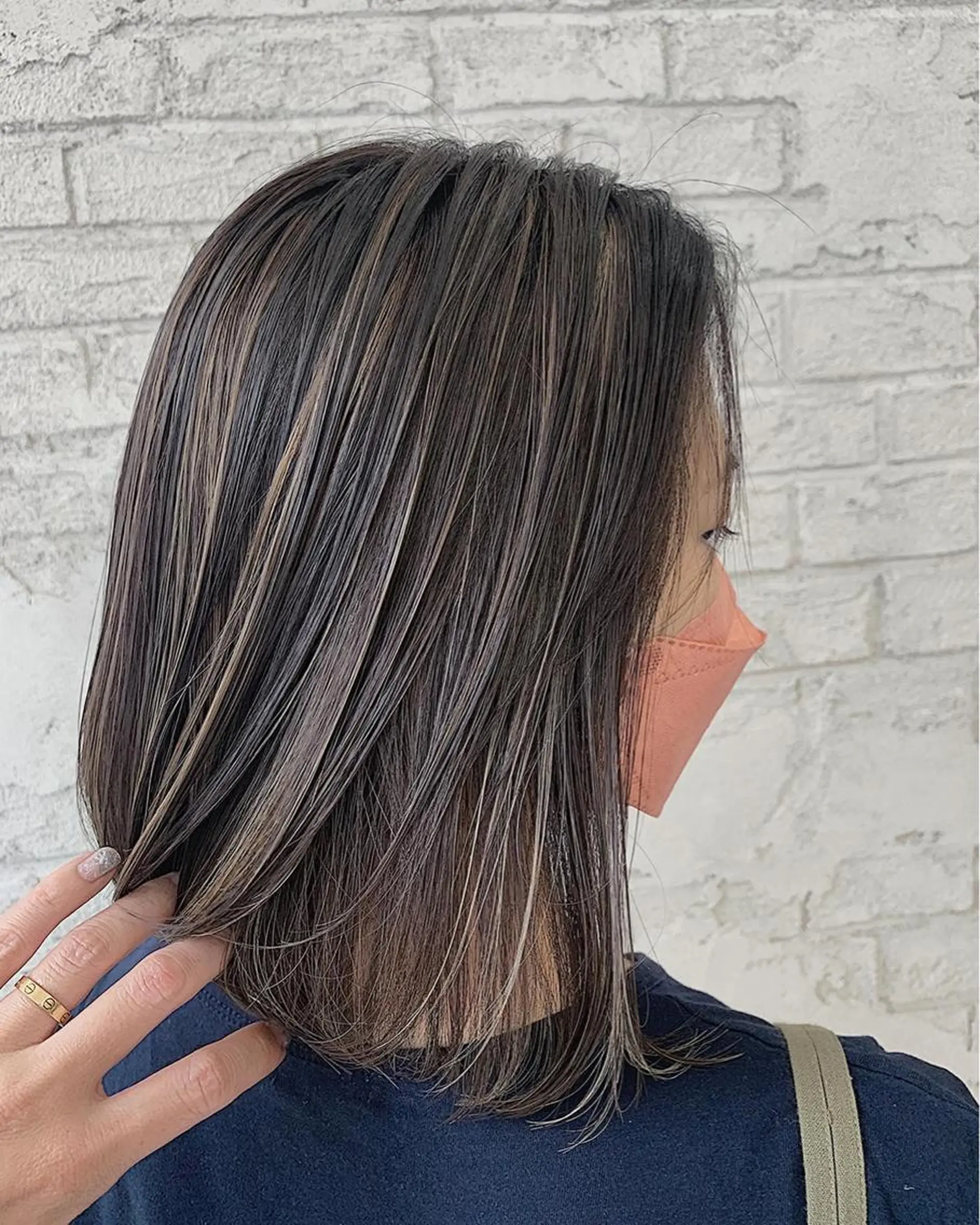 ミディアム カラー ハイライトカラー ハイライト ハイライトカラー＆ ダブルカラー　田口のヘアスタイル