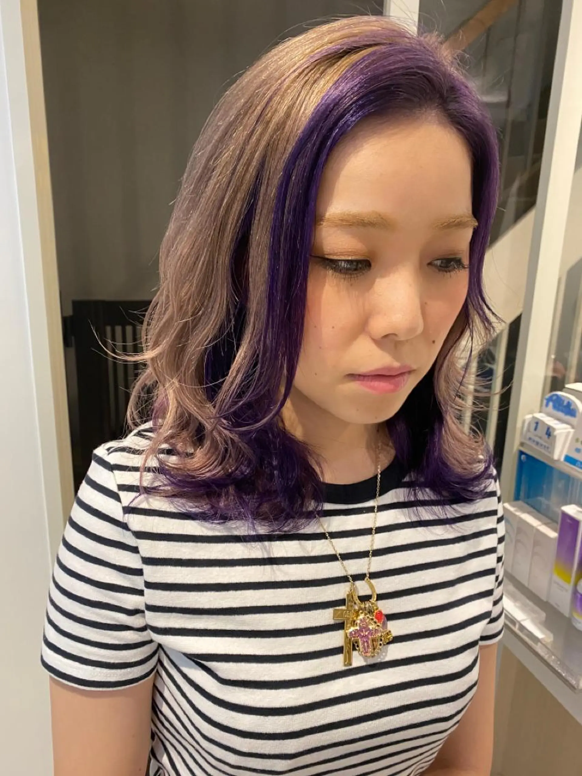 ミディアム カラー 🌈評価No.1🌈 艶髪カラー❌エクステのヘアスタイル