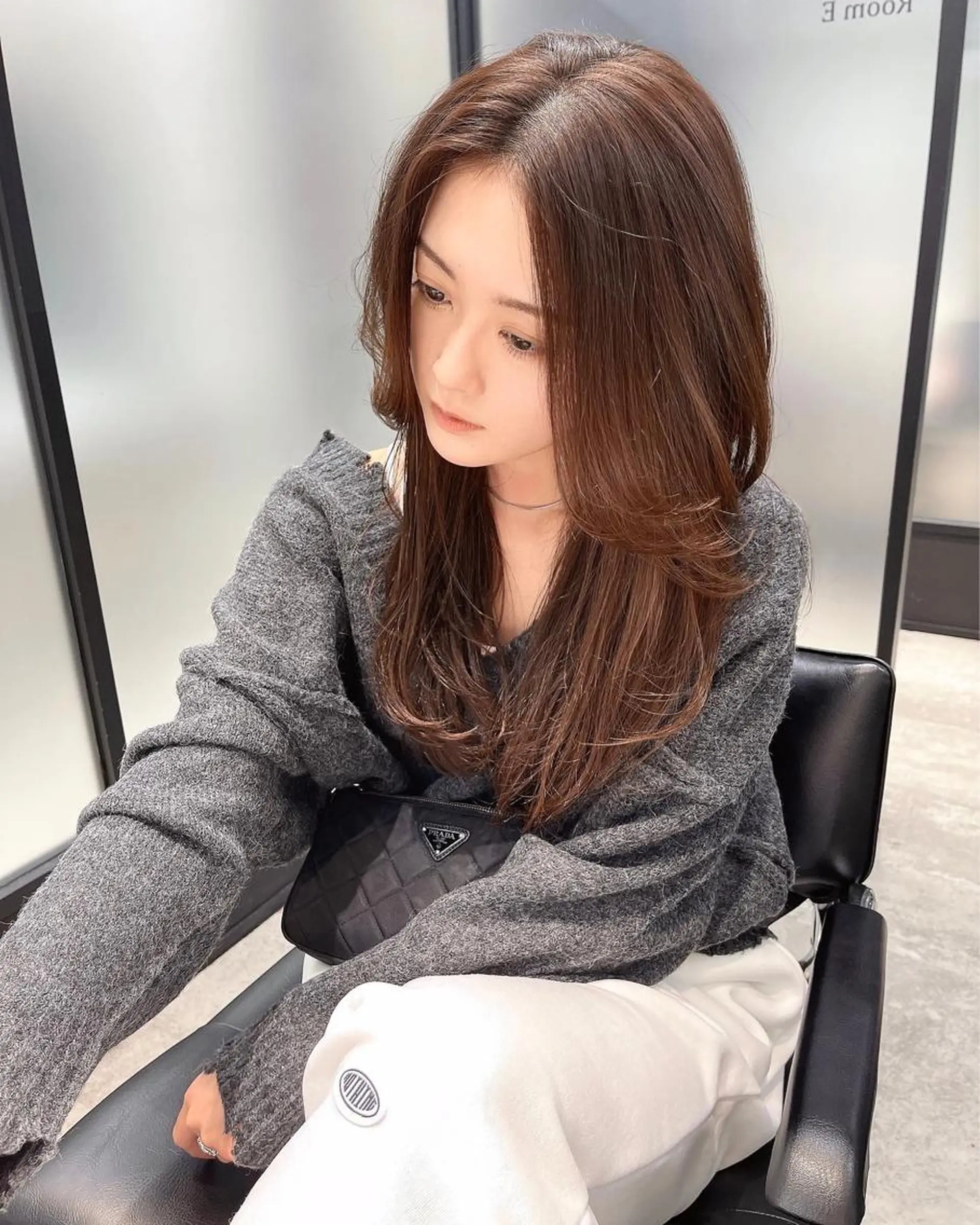 ロング カット ヘアカラー トリートメント 韓国レイヤーカット 髪質改善▫️水野有真のヘアスタイル