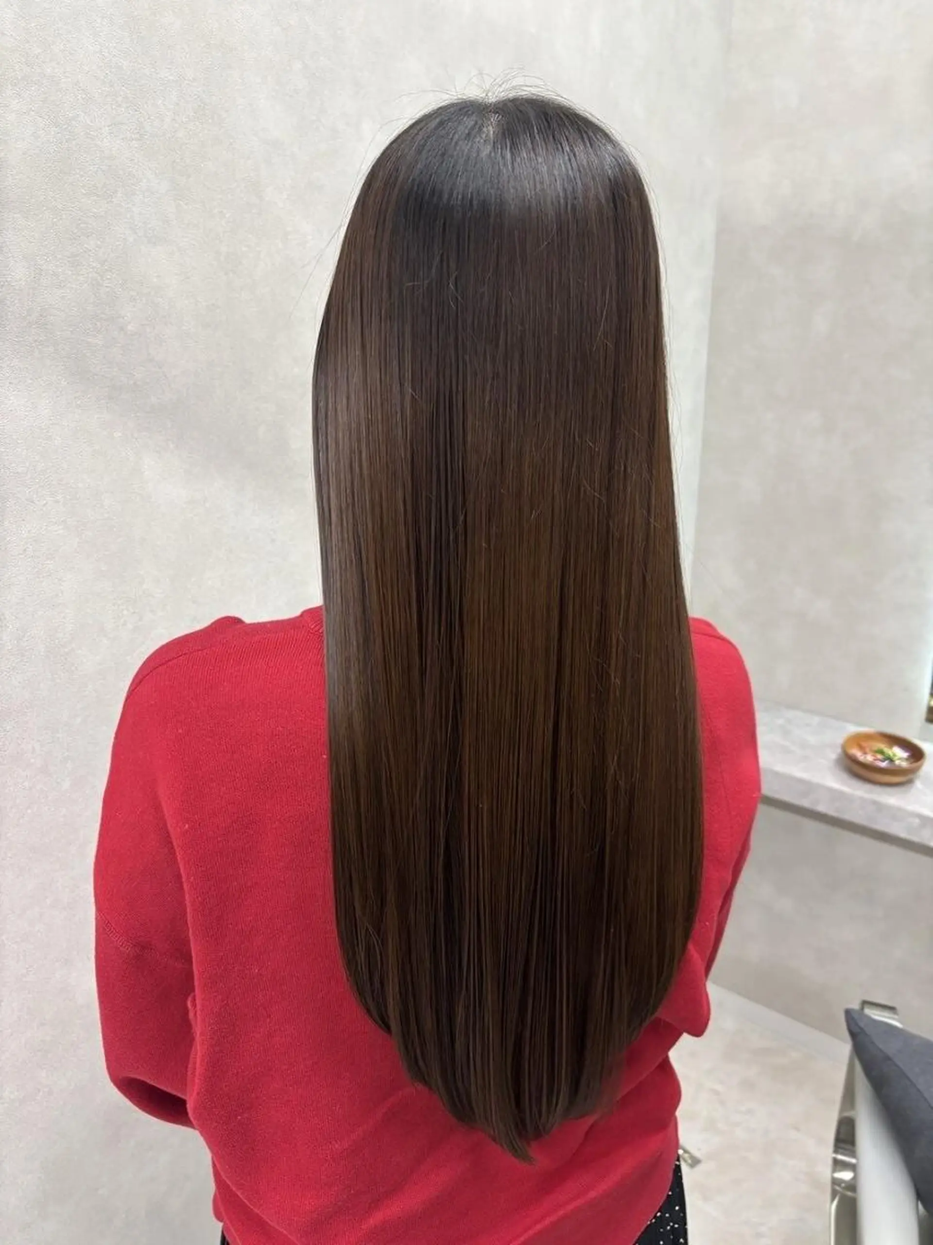 ロング カラー ショートボブ バレイヤージュ 黒髪 ブリーチ ブルーカラー ヘアカラー トリートメント ROW 札幌のヘアスタイル