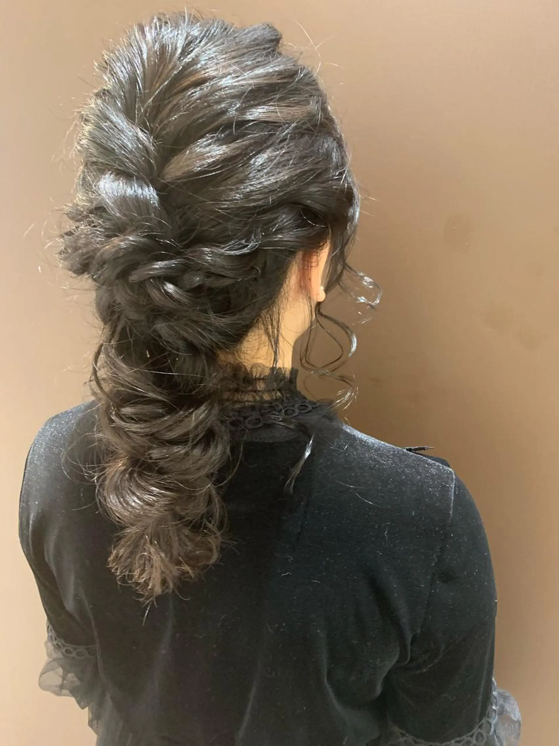 セミロング カラー ヘアアレンジ ヘアセット きむえり/髪質改善 /うねり広がり改善のヘアスタイル