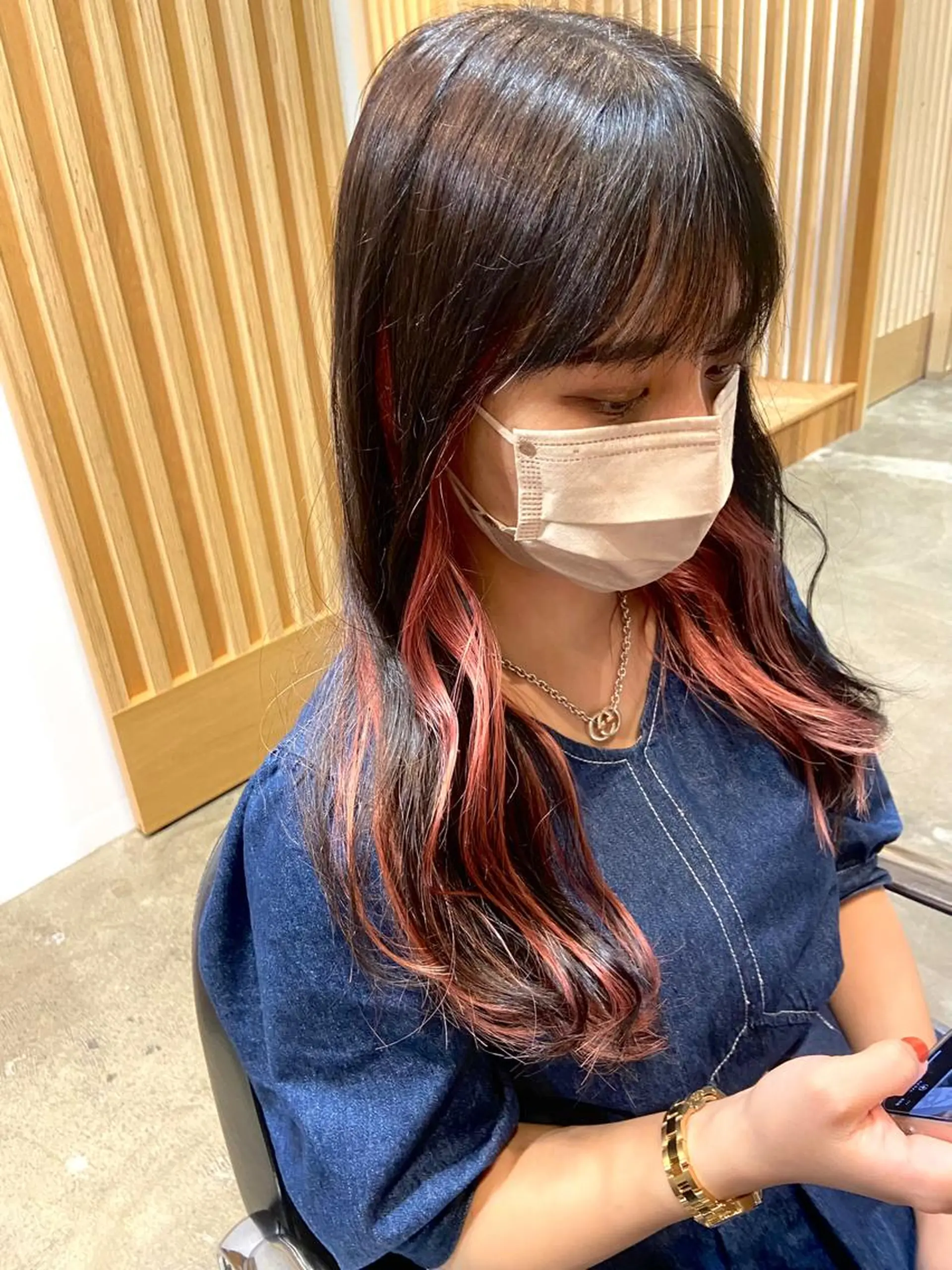 ロング カラー ショート/ウルフ ハイトーン/カイセイのヘアスタイル