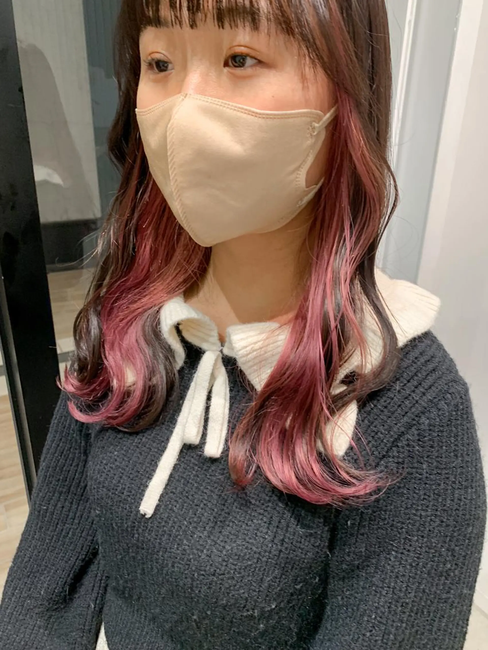 セミロング カラー ヘアアレンジ ブリーチ カット ヘアカラー トリートメント yuka .のヘアスタイル