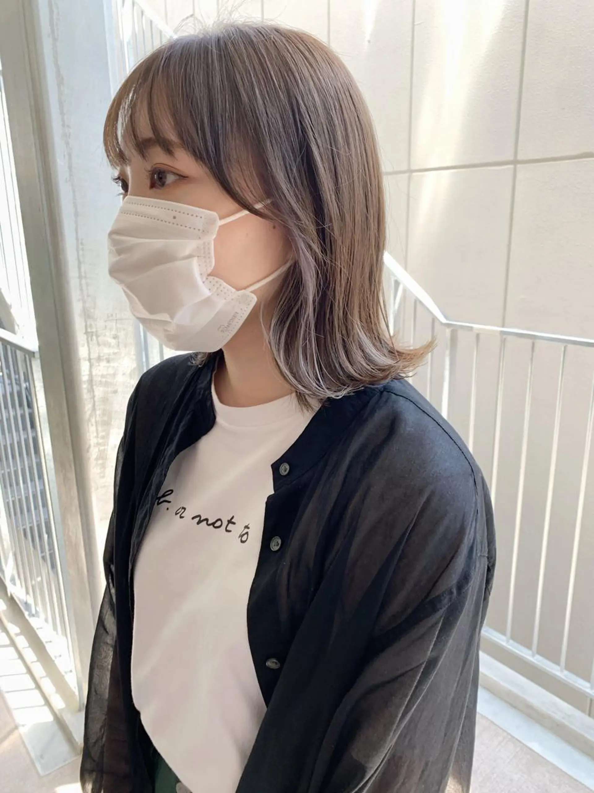 ミディアム カラー ベージュカラー ホワイトベージュ カット ヘアカラー トリートメント 樫原裕二/レイヤー カット/透明感カラーのヘアスタイル