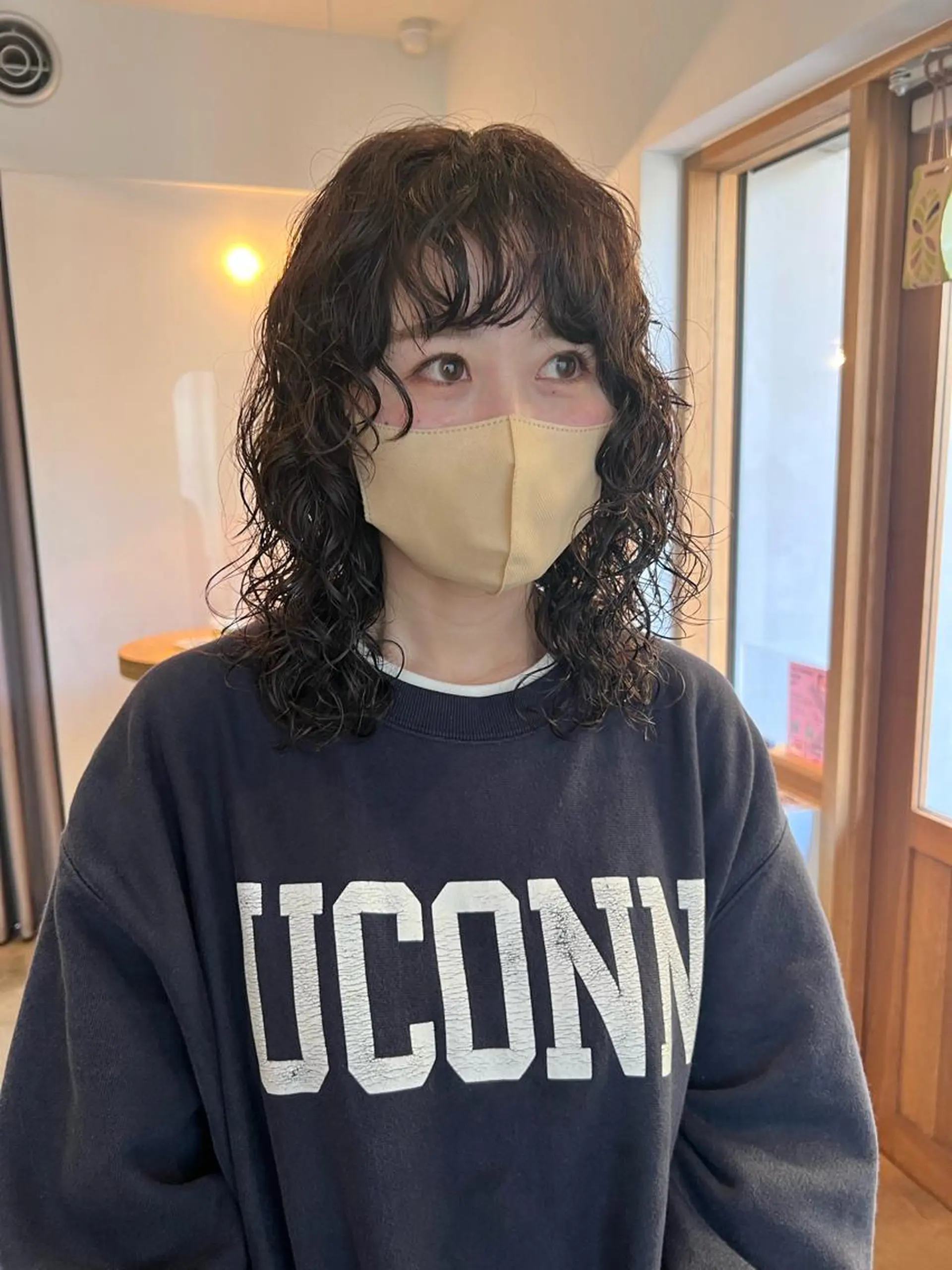 ミディアム パーマ ミディアムパーマ /癖毛パーマのヘアスタイル