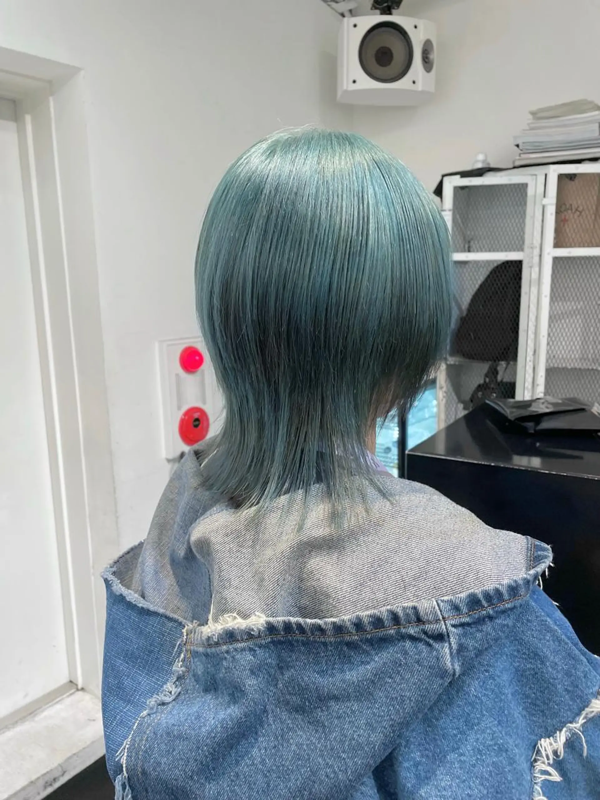 ショート カラー パーマ ヘアアレンジ メンズ キッズ ネイル マツエク・マツパ アイブロウ メンズブリーチ ブリーチ ブルーカラー ブルー グリーン カット ヘアカラー トリートメント 艶ハイトーン/ヘア アレンジAYAKAのヘアスタイル
