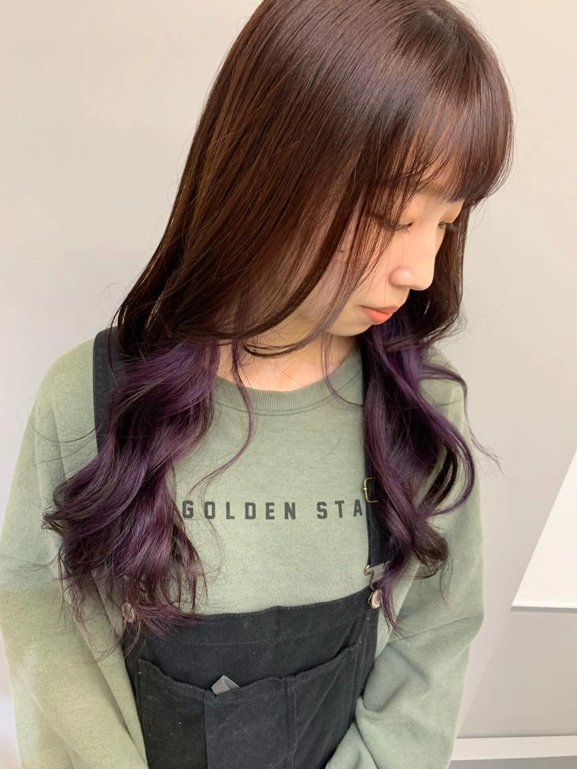 ロング カラー パープルカラー ヘアカラー theF___ yukoのヘアスタイル