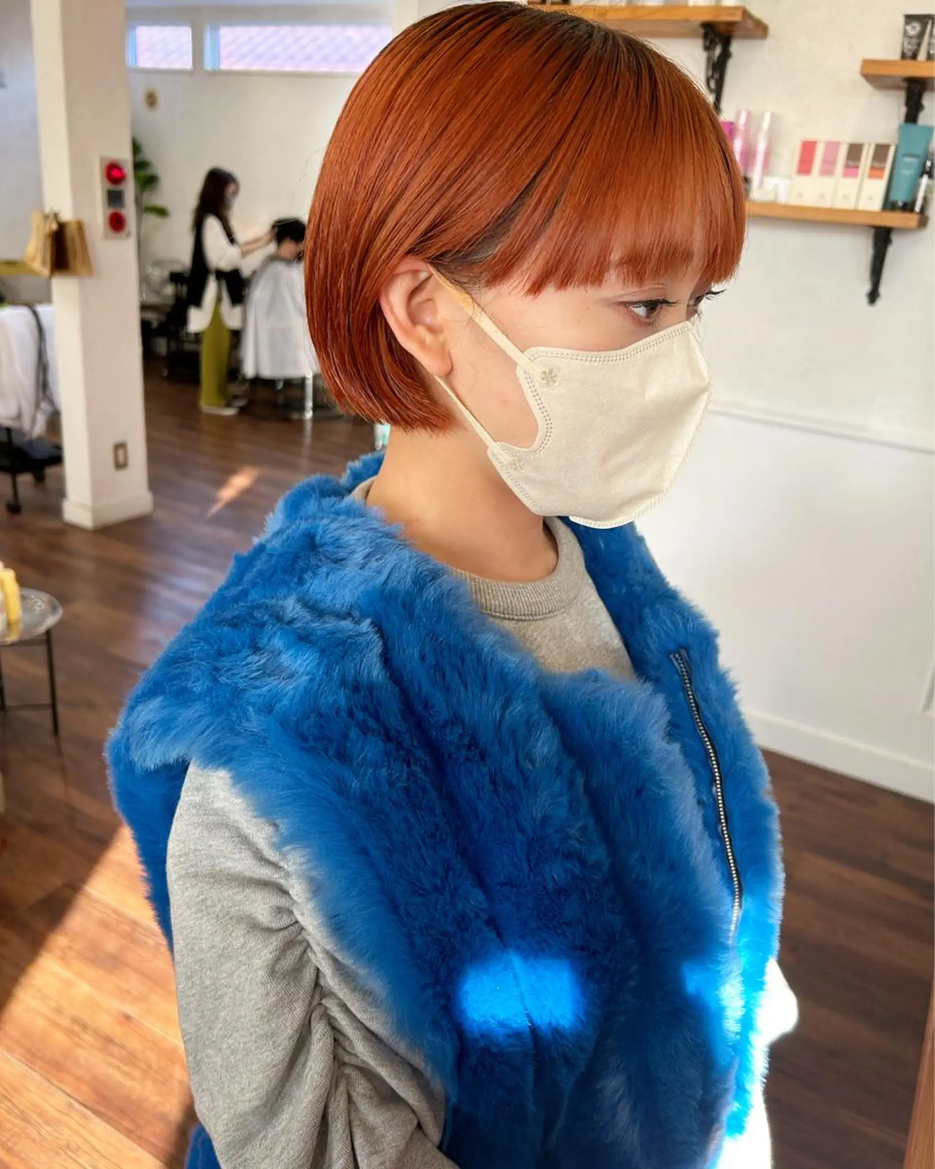 ショート カラー ボブ 江原 彩華のヘアスタイル