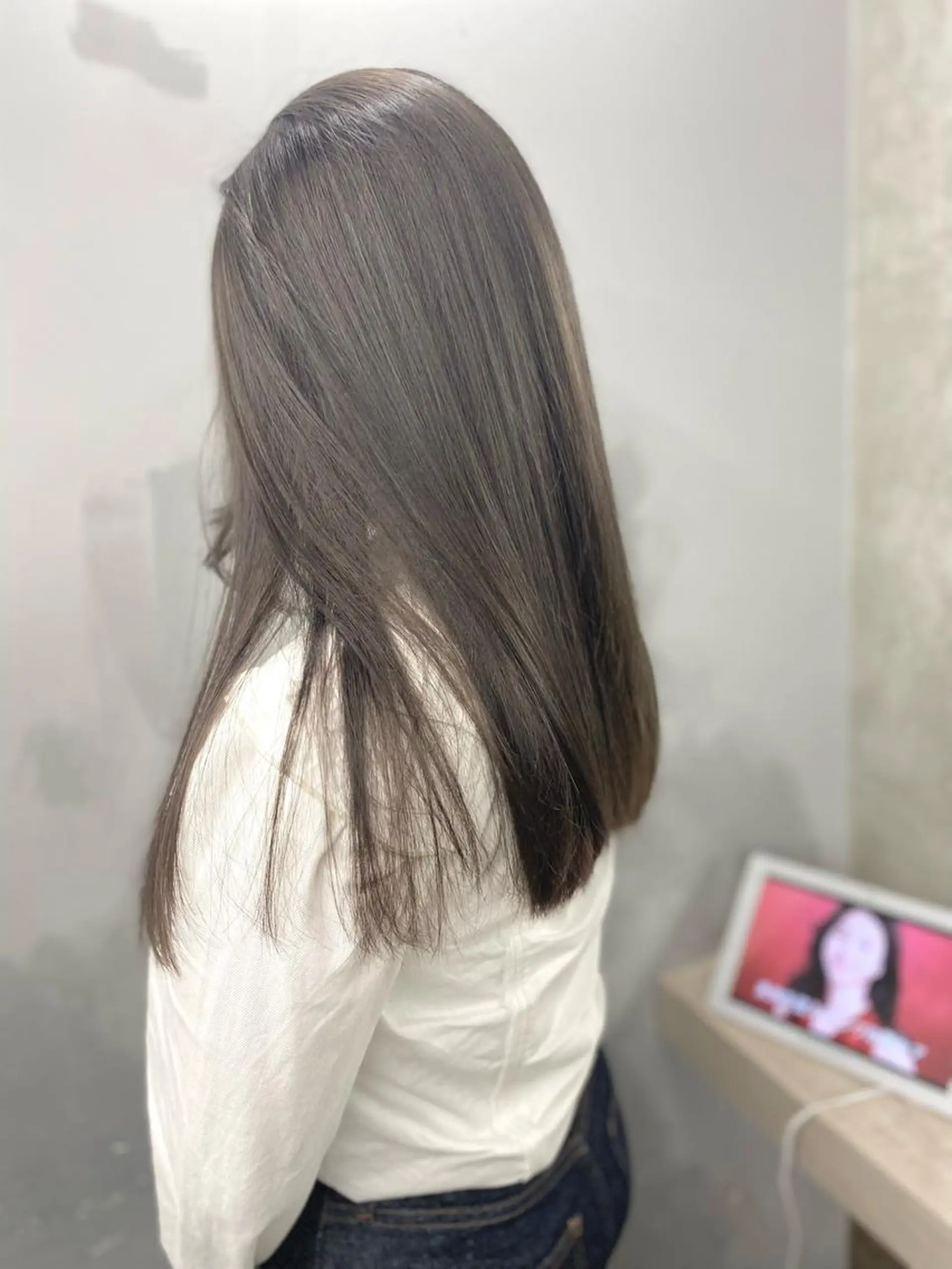 ロング カラー グレージュ opus 店長大和 レイヤー/赤み消しのヘアスタイル