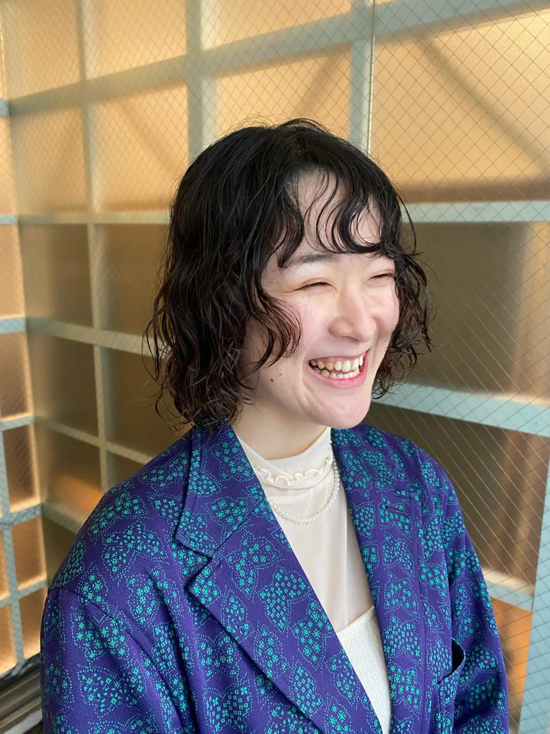 ミディアム パーマ ミディアムパーマ ニュアンスパーマ 🌸透明感艶 カラー🌸Yuukiのヘアスタイル