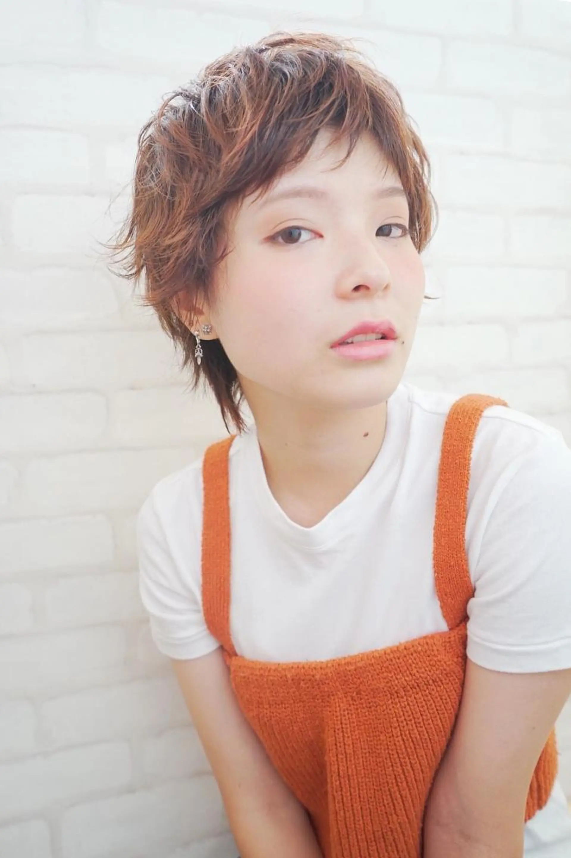 ショート カラー パーマ レイヤーカット✂️ 横浜No1♡下鳥翔子のヘアスタイル