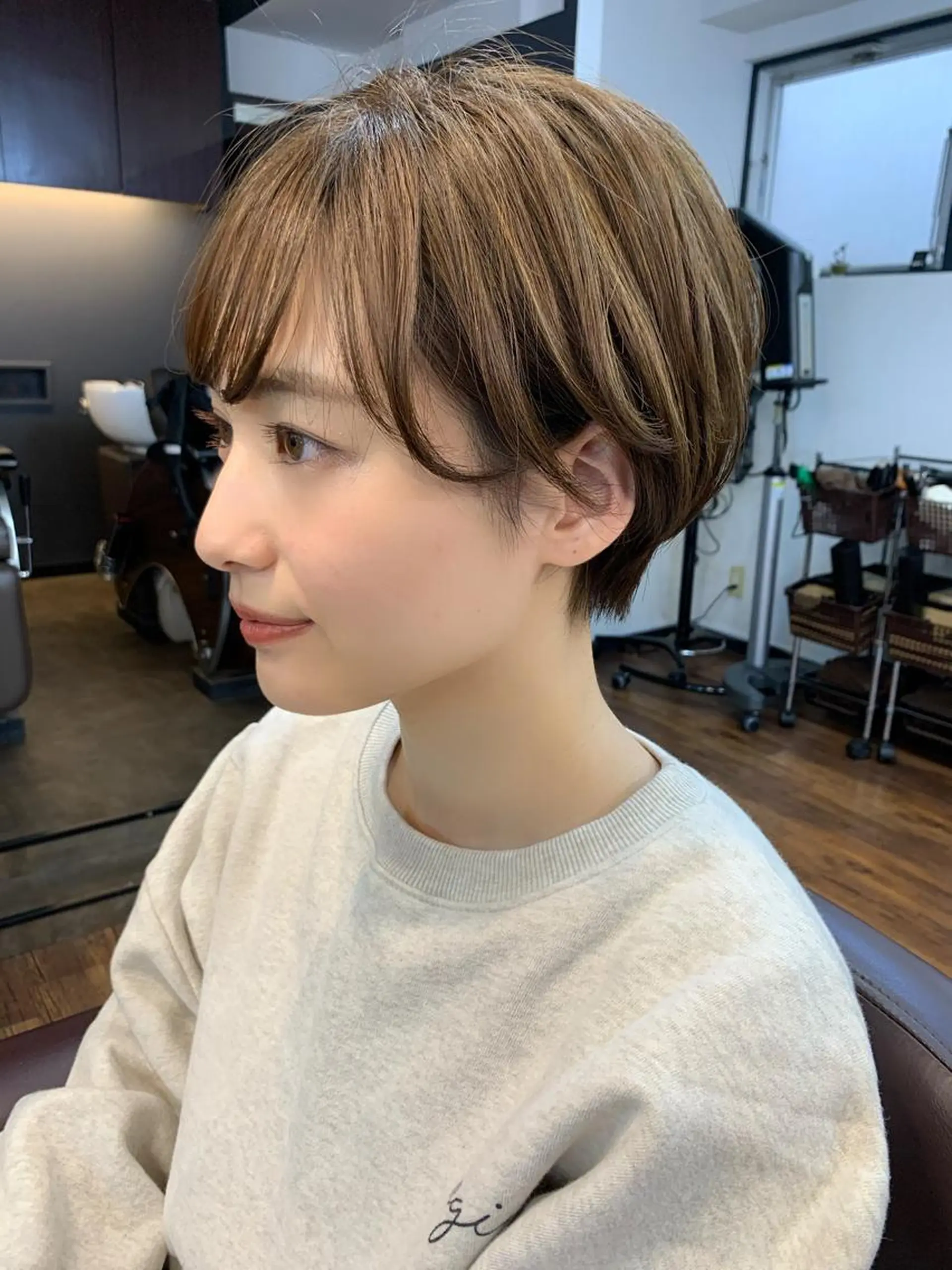 ショート 縮毛矯正/ショート/ レイヤー/畑中正敏のヘアスタイル