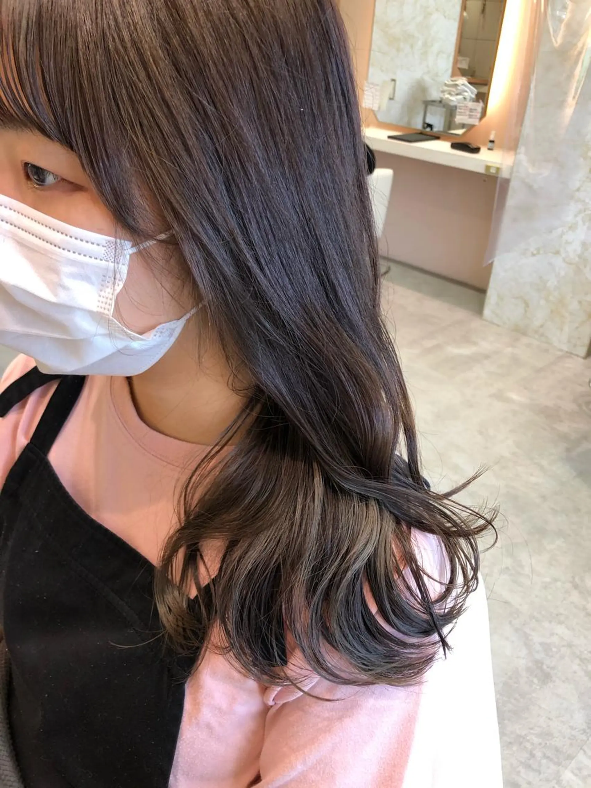 ロング カラー 店長/mao/ 前髪/顔周りカットのヘアスタイル