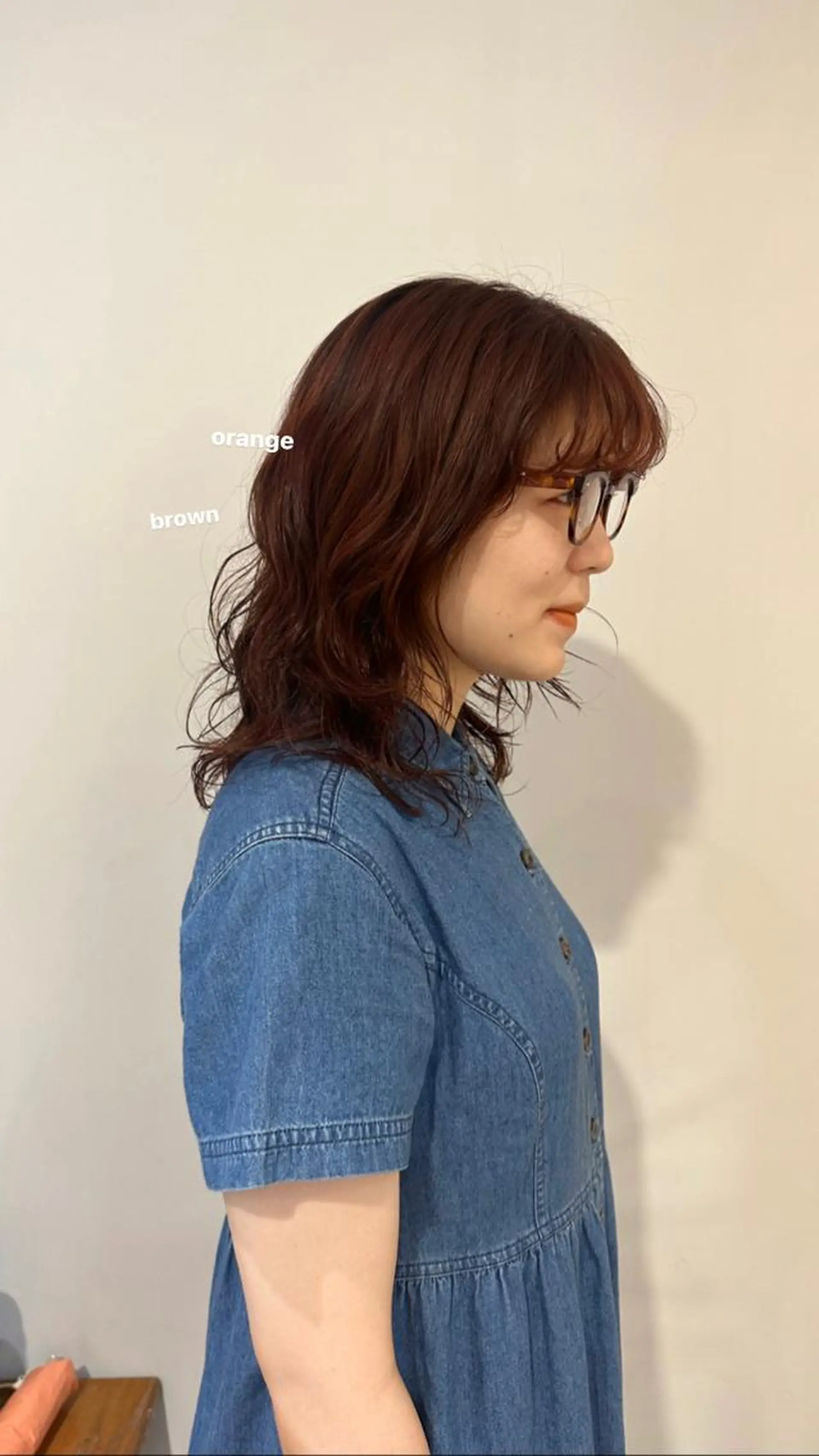 ミディアム カラー パーマ 暖色カラー/レイヤー 🌙 オノユリカのヘアスタイル