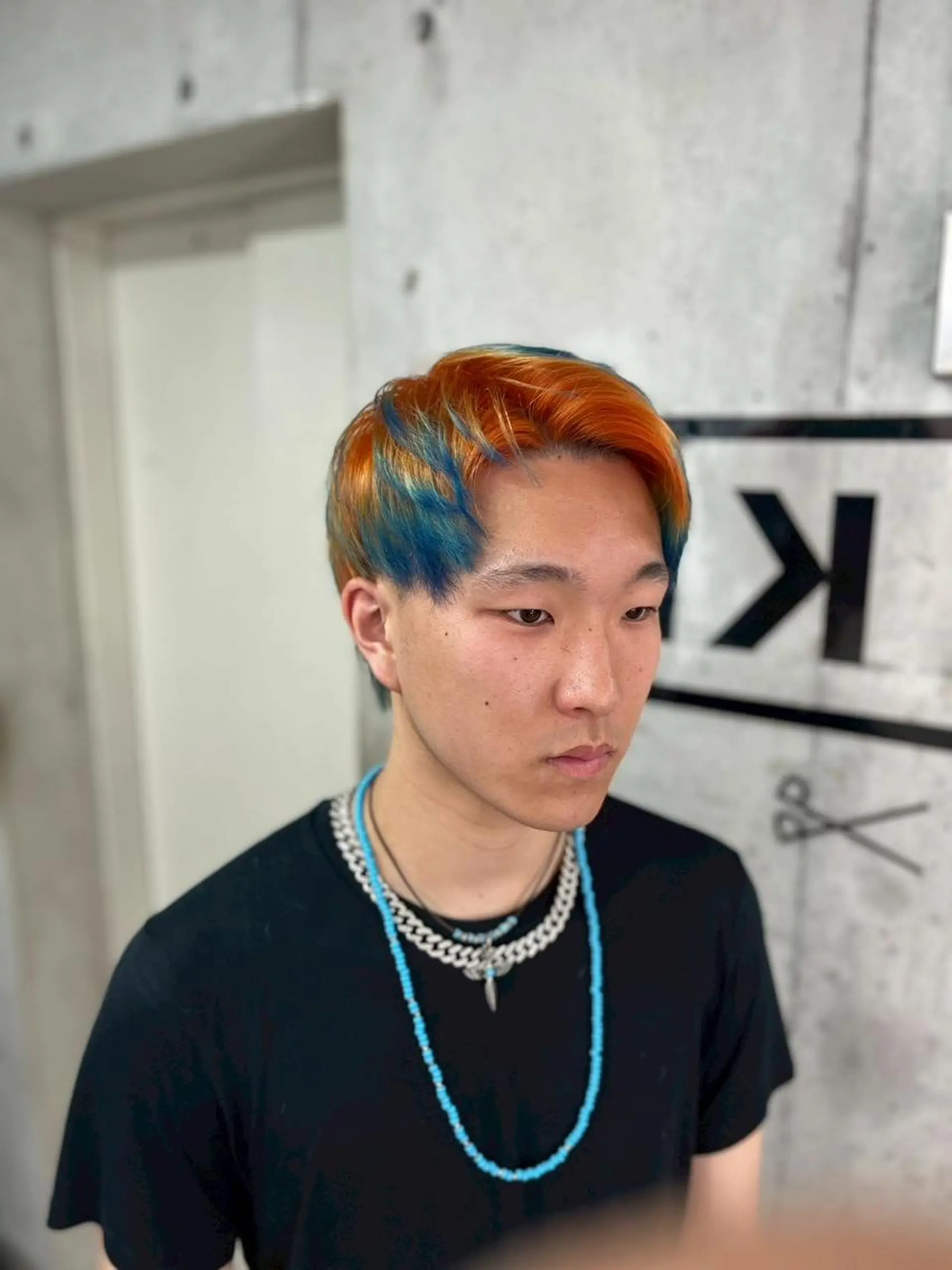 カラー ウルフカットデザイン カラー特化アールイーのヘアスタイル