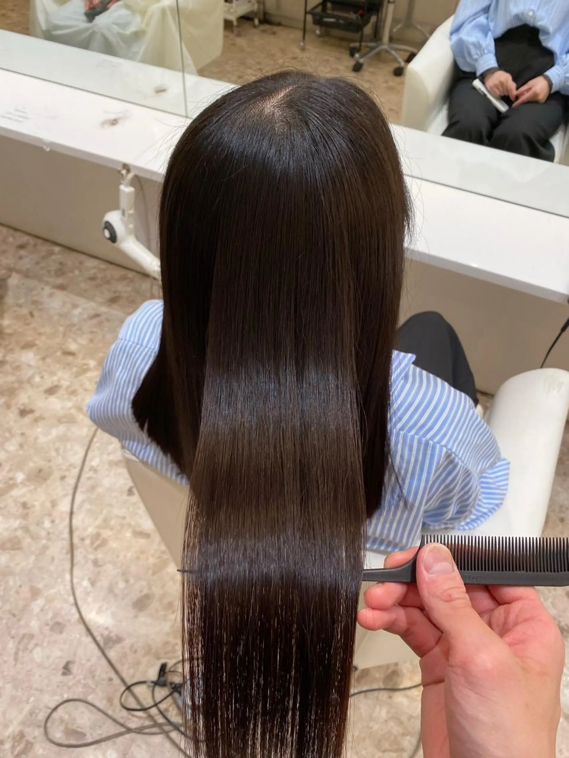 ロング カラー 髪質改善 トリートメント レイヤー/艶カラー /韓国ヘア/高松のヘアスタイル