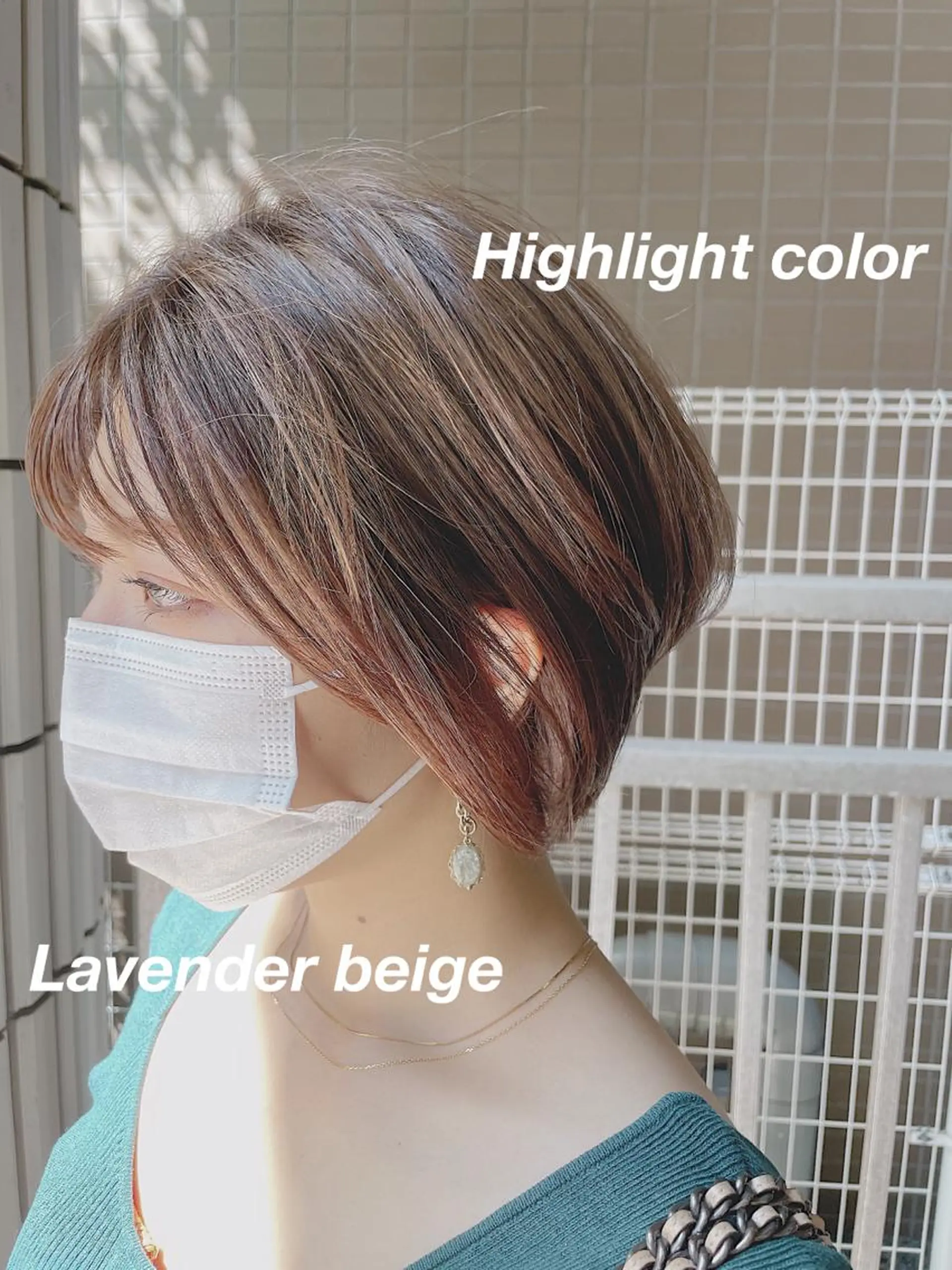 ショート カラー アッシュ ベージュカラー ブルーカラー ブルーグレー ブルーグレージュ 桜木町/西山竜一 /大人可愛い×美髪のヘアスタイル