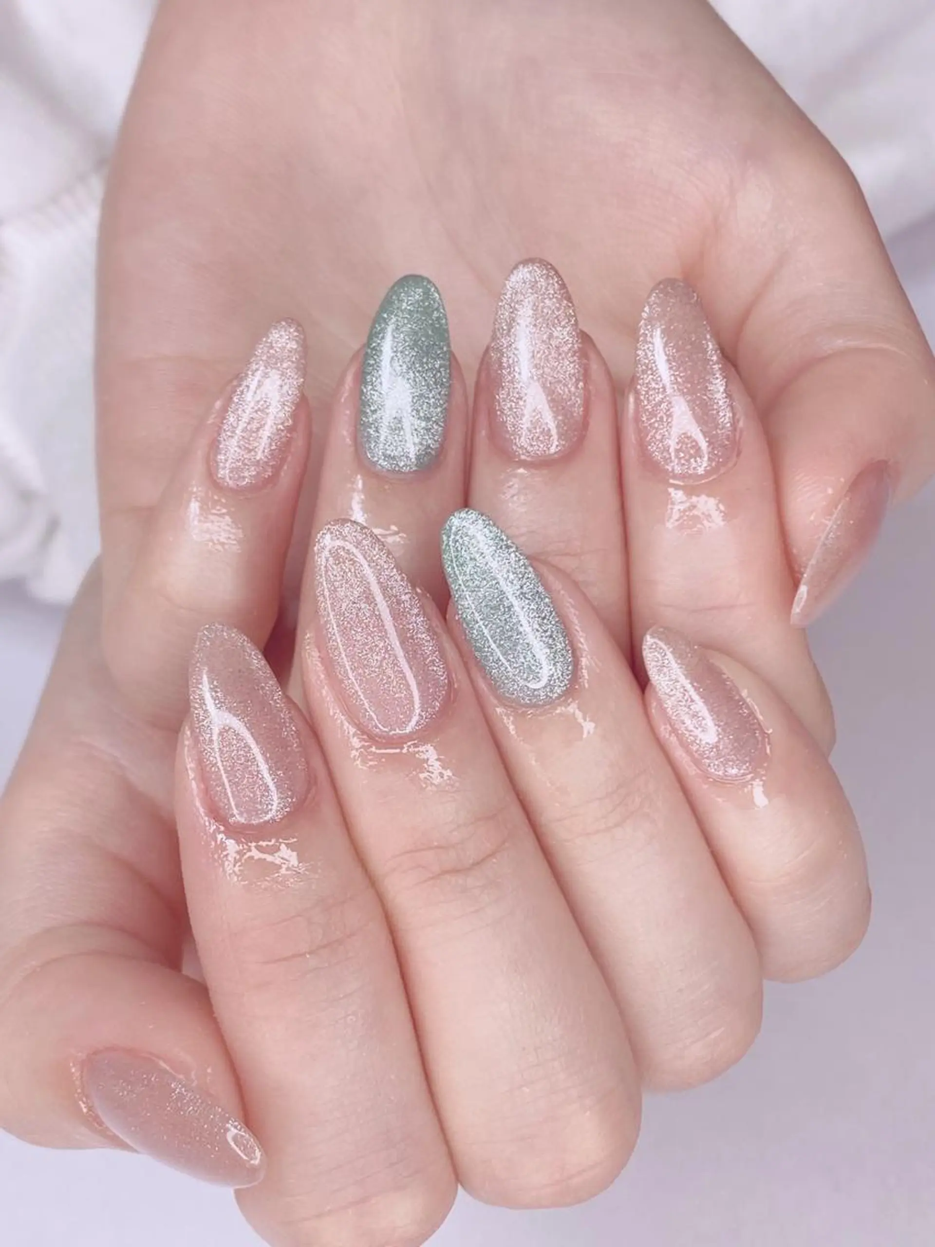 ネイル アニマル柄 アートネイル オーロラネイル 桜ネイル クリアネイル Ｎail Ｓalon ertiのネイルデザイン