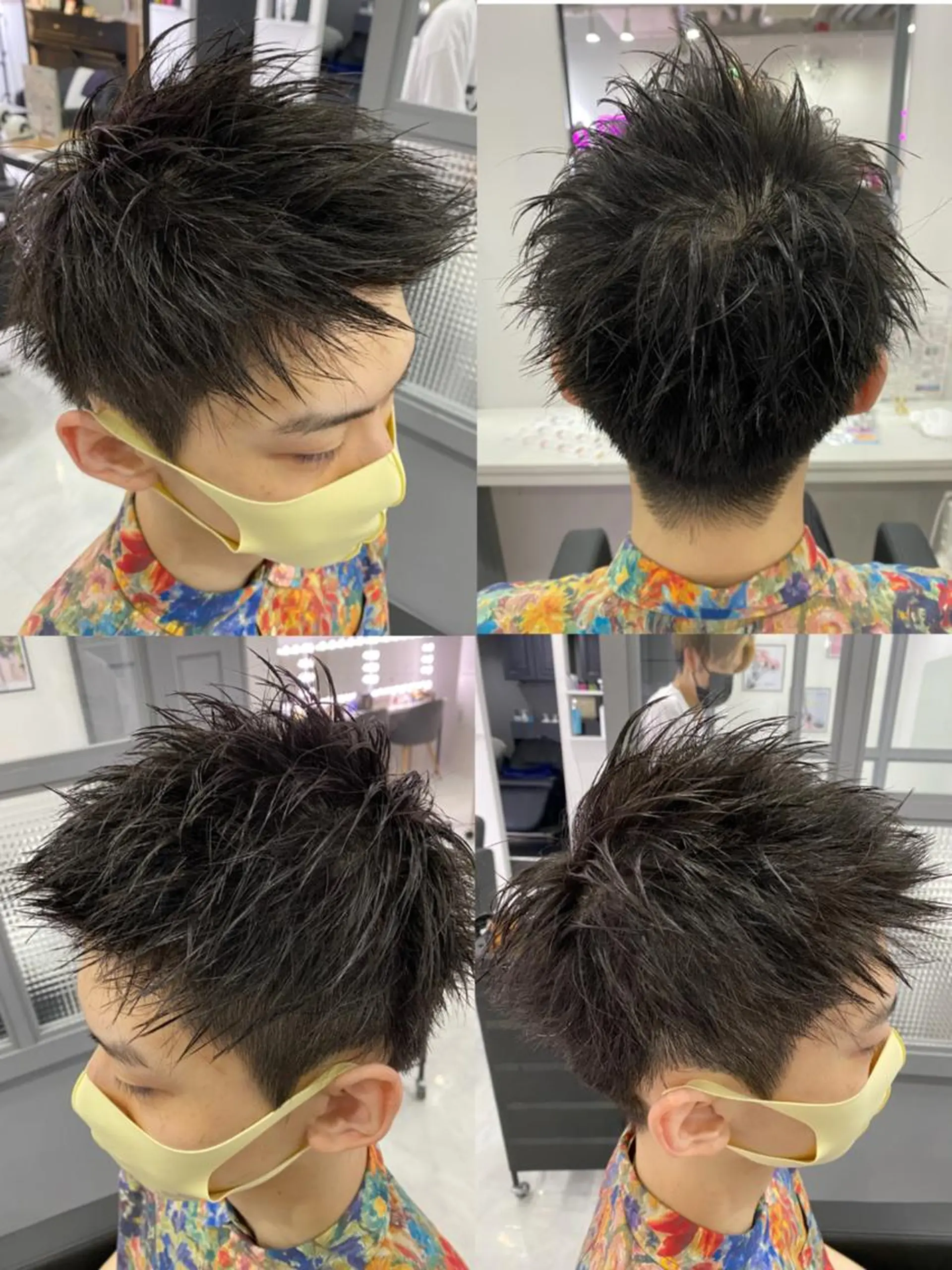 ショート カラー パーマ ヘアアレンジ メンズ カット 🔥メンズ特化渡辺 🔥ブリーチカラーのヘアスタイル