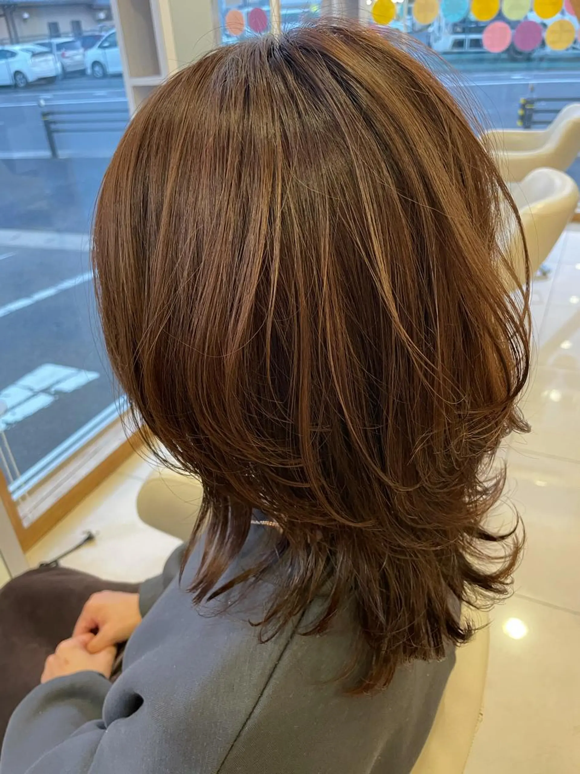 ミディアム ミディアムレイヤー レイヤーカット 永井龍🫧金山🫧 徒歩1分🚶のヘアスタイル