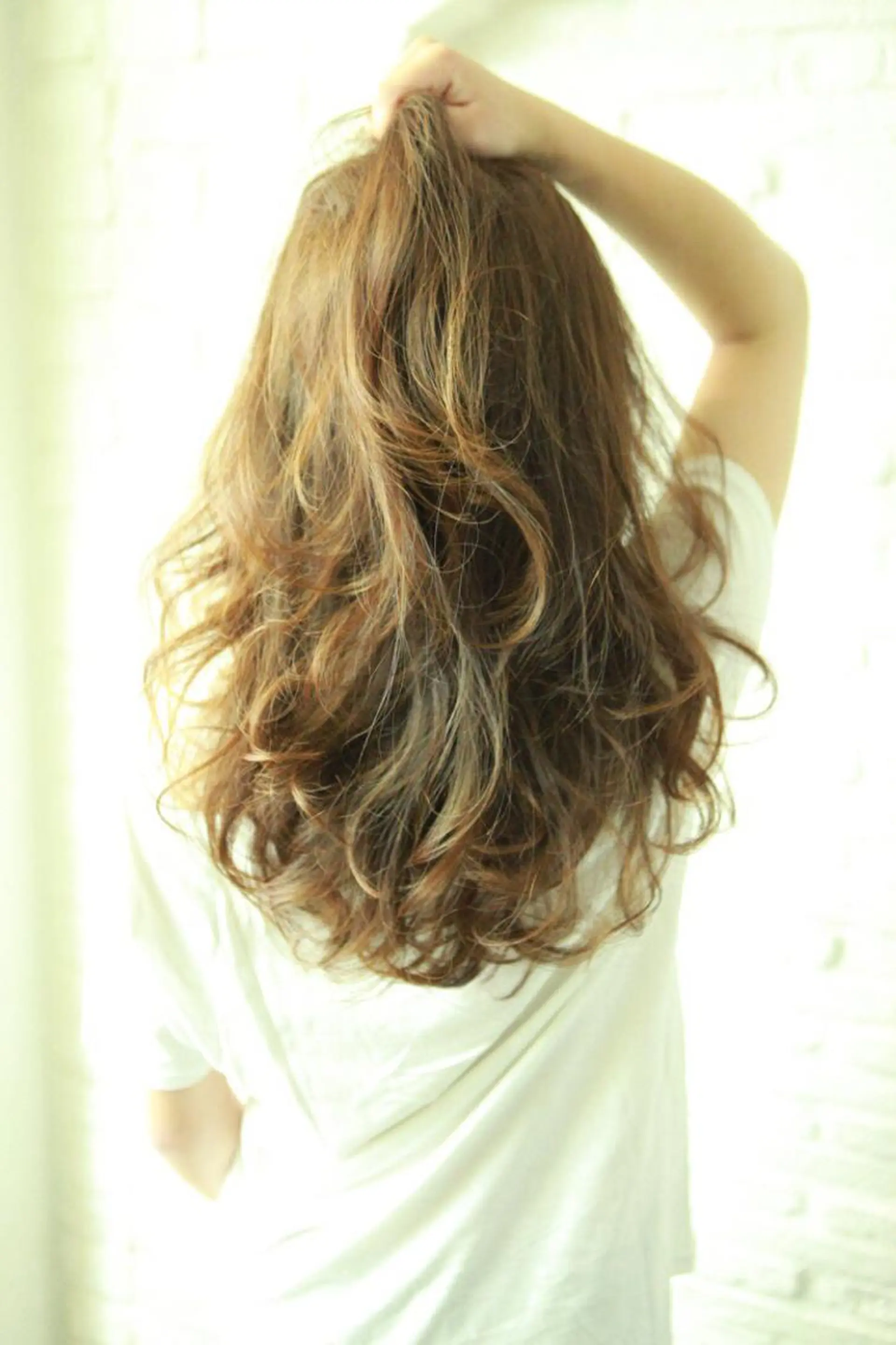 ロング カラー パーマ エアウェーブ 薗部 創生のヘアスタイル