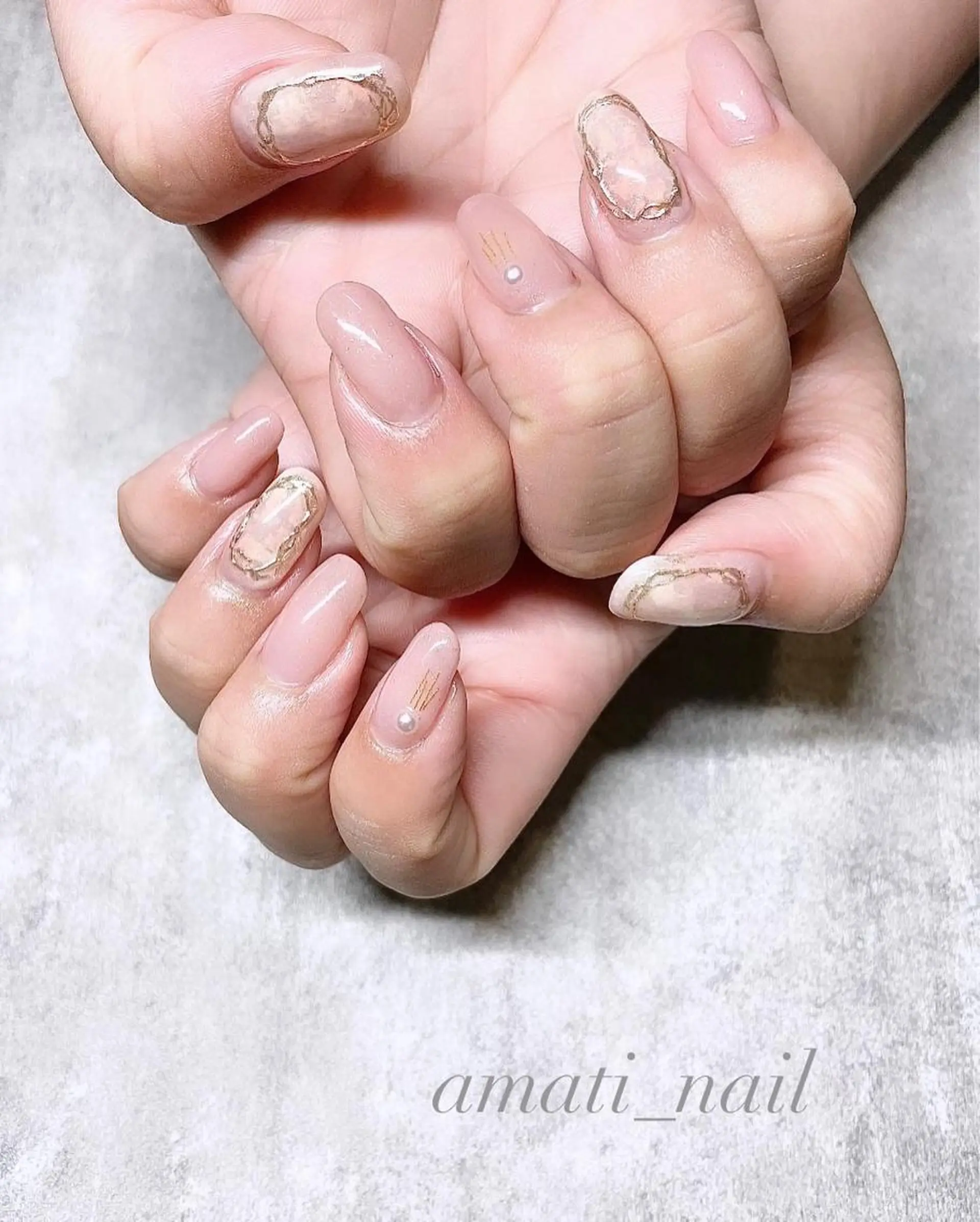 ネイル フレンチネイル ミラーネイル ニュアンスネイル ワンカラーネイル 春ネイル ハンドネイル amati_nail TAKAKOのネイルデザイン