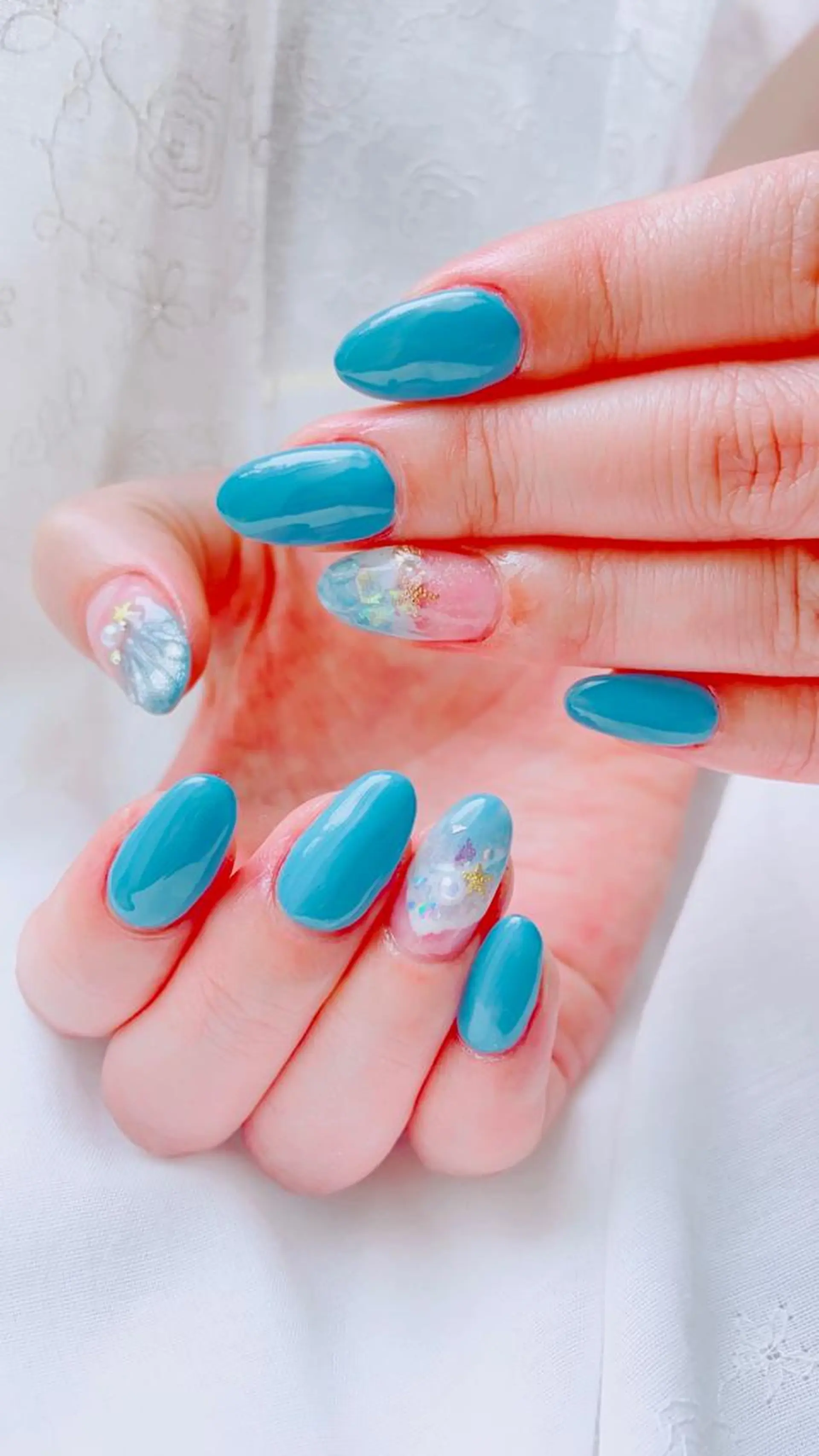 ネイル ジェルネイル 夏ネイル HandSnail 座間自宅ネイルサロンのネイルデザイン