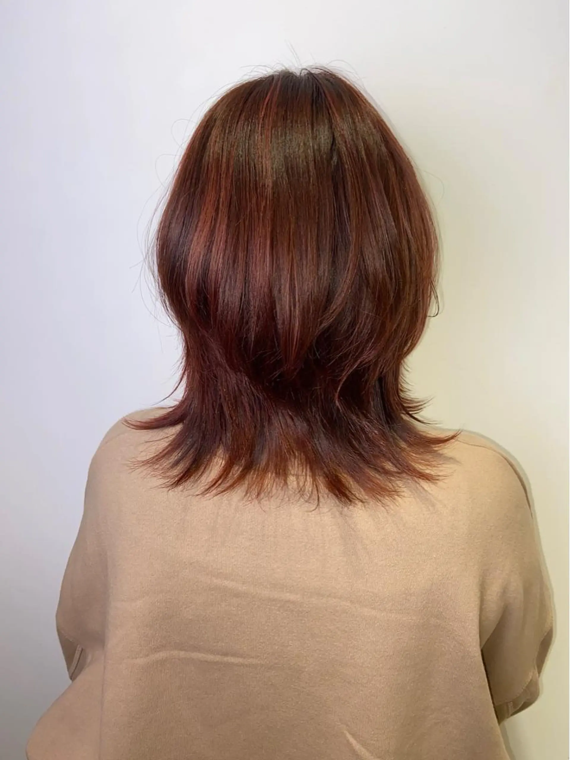 ミディアム カラー カット ヘアカラー トリートメント 🐺ウルフ/レイヤー 似合わせ‎🤍沙羅のヘアスタイル