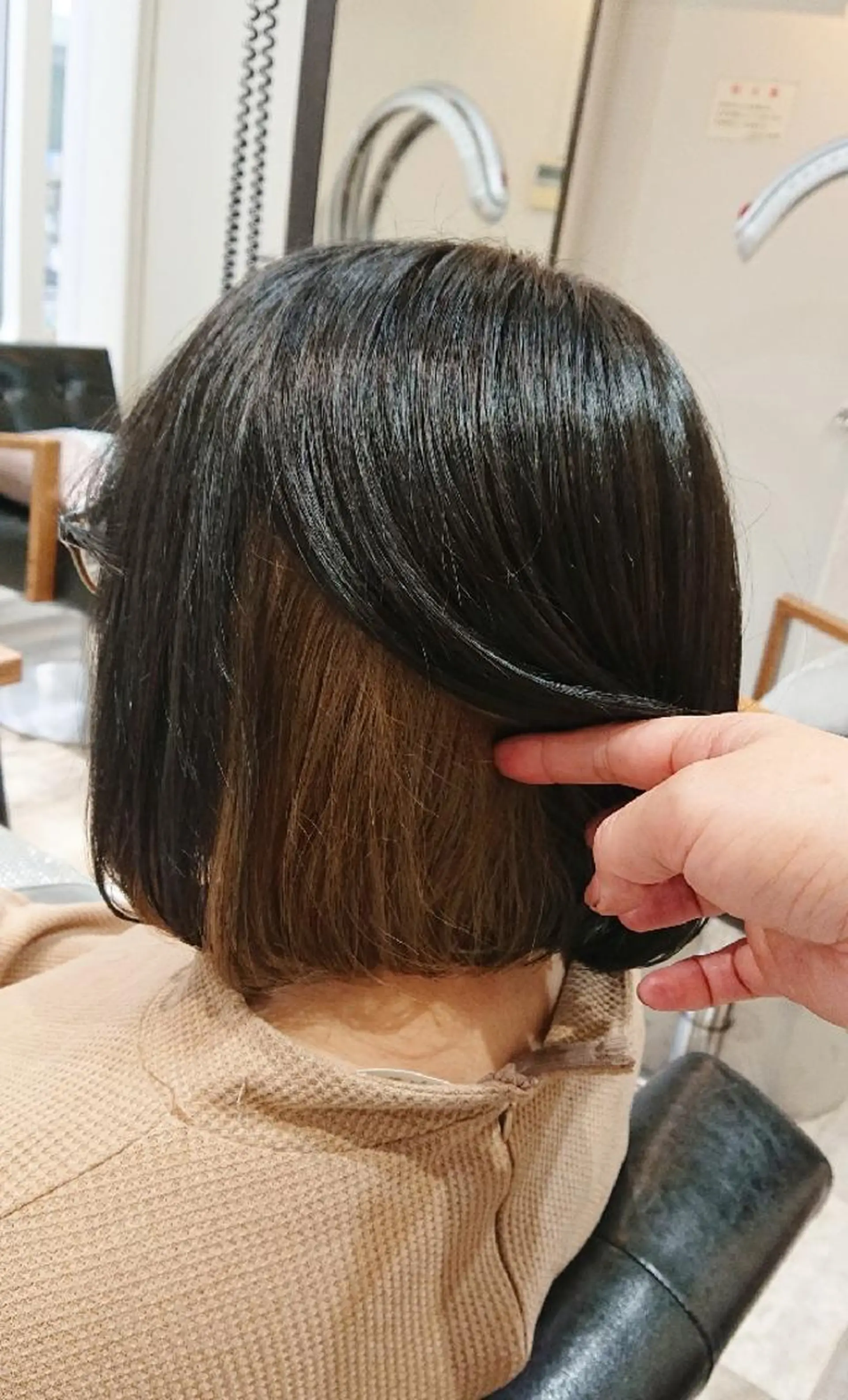 ミディアム カラー ベージュカラー インナーカラー ボブ 艶カラー/インナー /グラデ/大西小百合のヘアスタイル