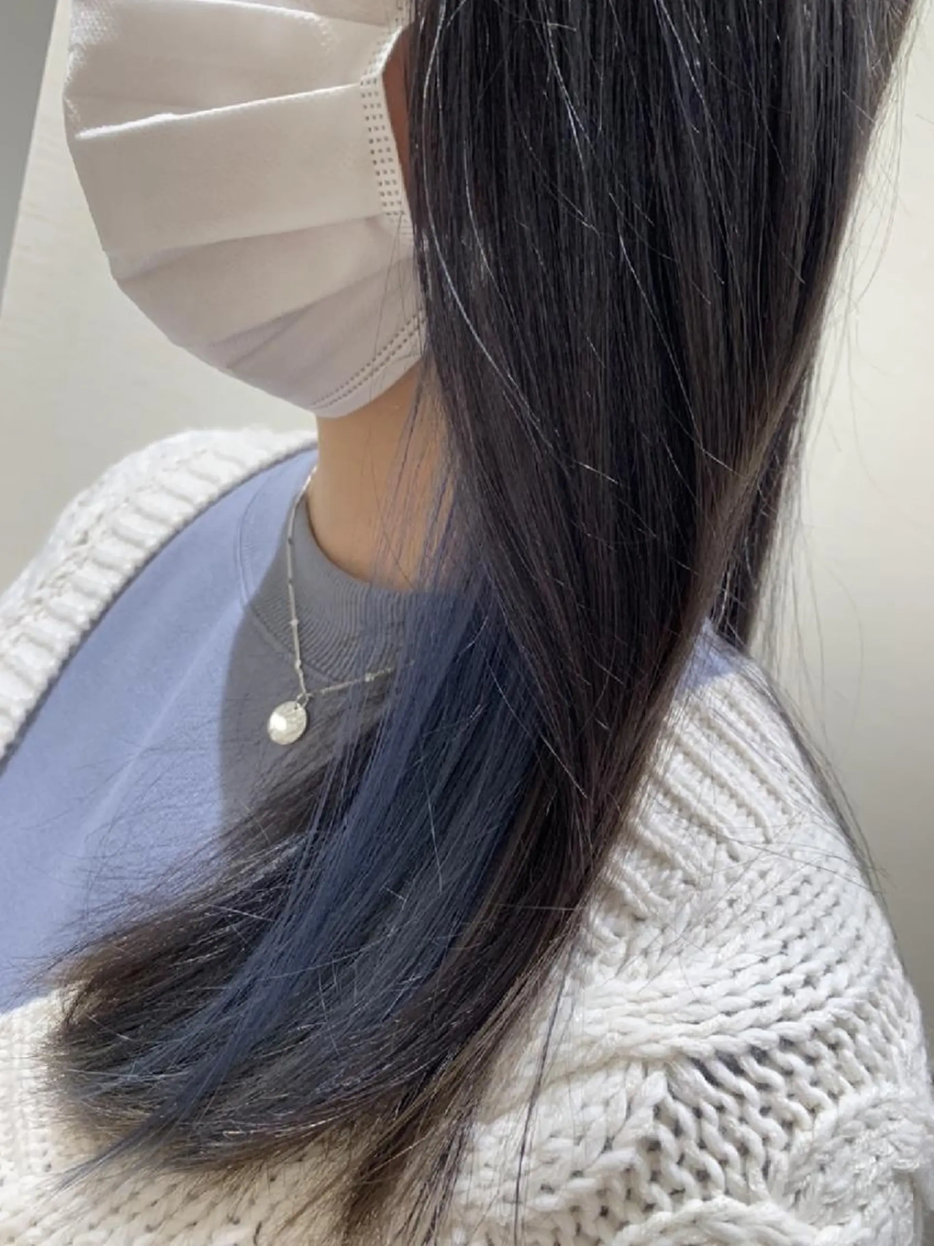 カラー セミロング 田中 瑞妃のヘアスタイル