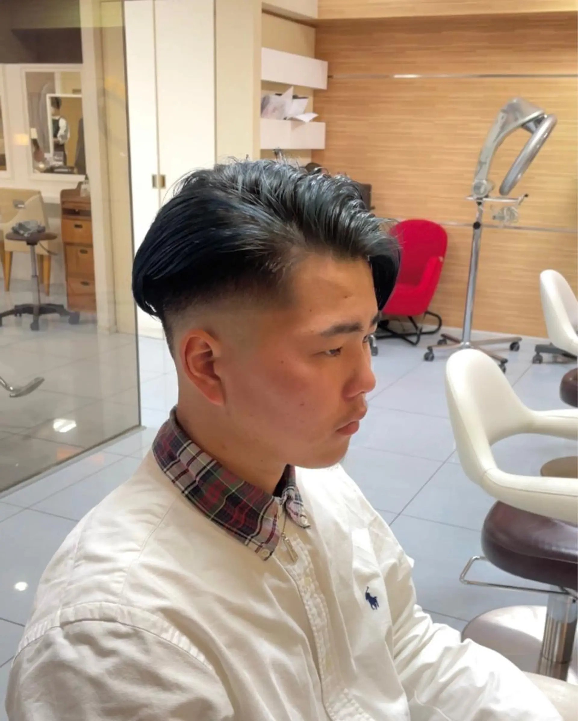 ショート メンズ アップバング フェードカット メンズメッシュ マッシュ メンズパーマ カット ヘアカラー 🔮メンズ縮毛矯正 メンズパーマ💎竹永のヘアスタイル