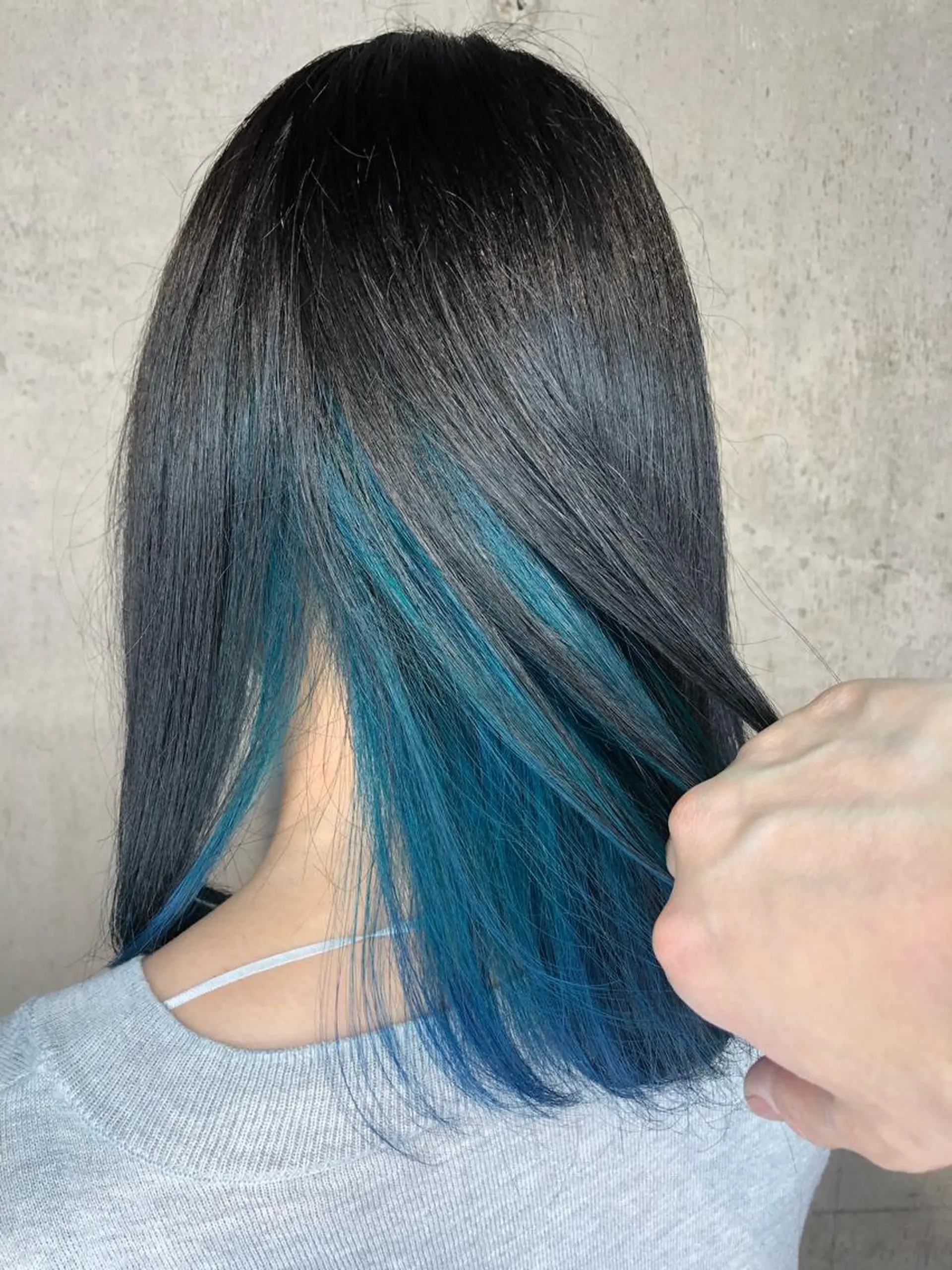 ミディアム カラー ブルーカラー インナーカラー ✨ご新規様のみ✨ ウンノのヘアスタイル