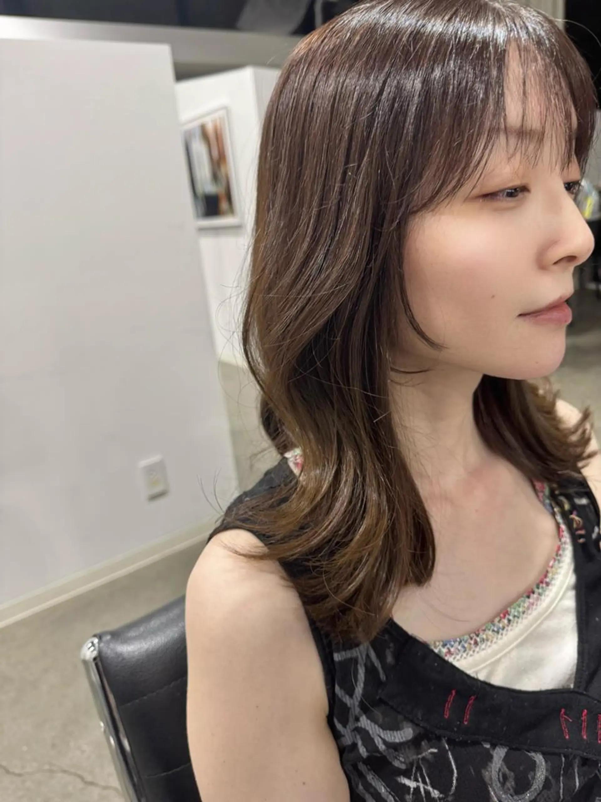 ミディアム レイヤーカット カット ヘッドスパ 韓国ヘア/レイヤー /髪質改善🦋イブキのヘアスタイル