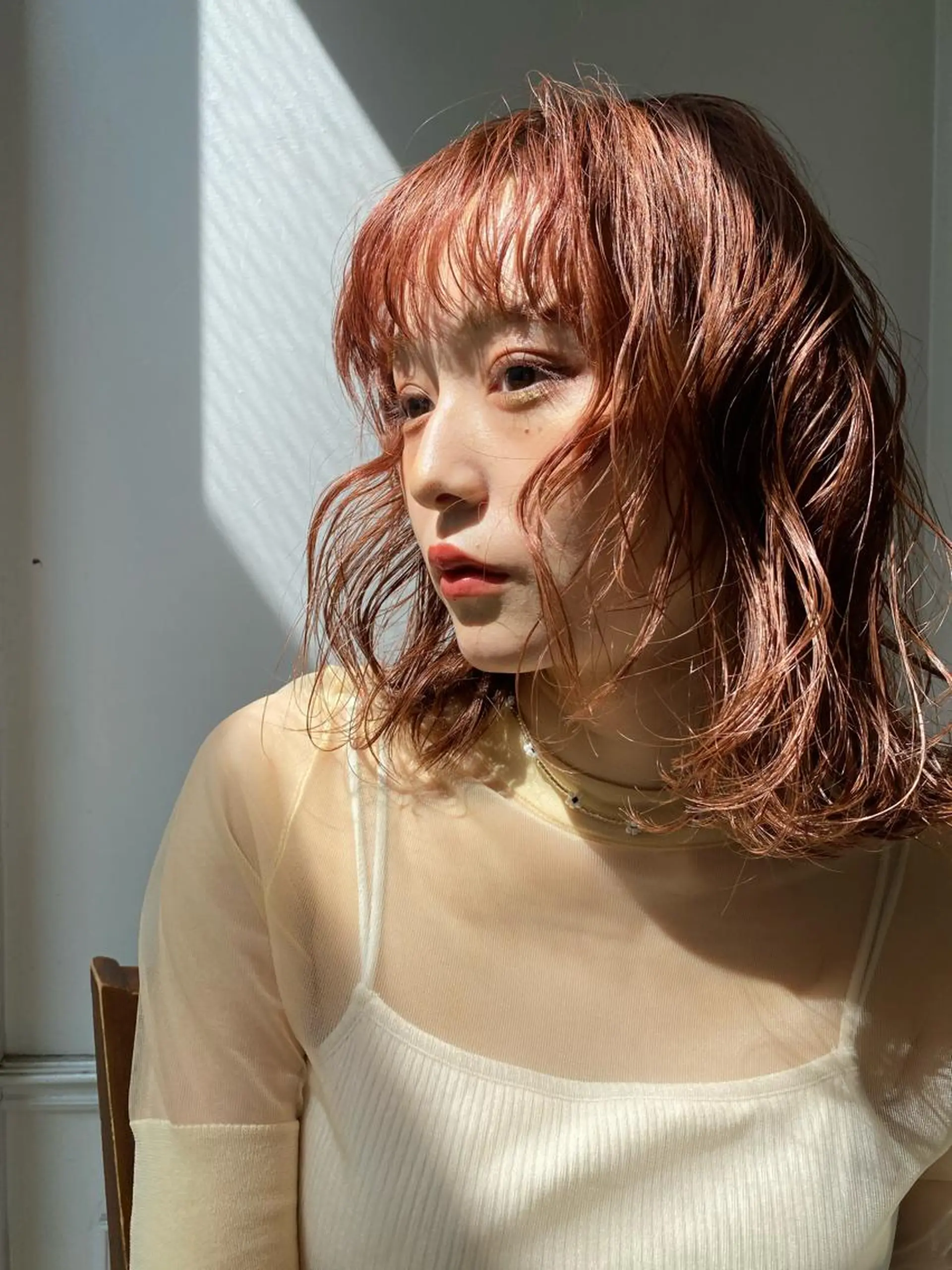 ミディアム カラー ミディアムパーマ ボブ ヘアカラー パーマ トリートメント ✨カラー支持No.1 🧸ワキ カナコ🧸のヘアスタイル