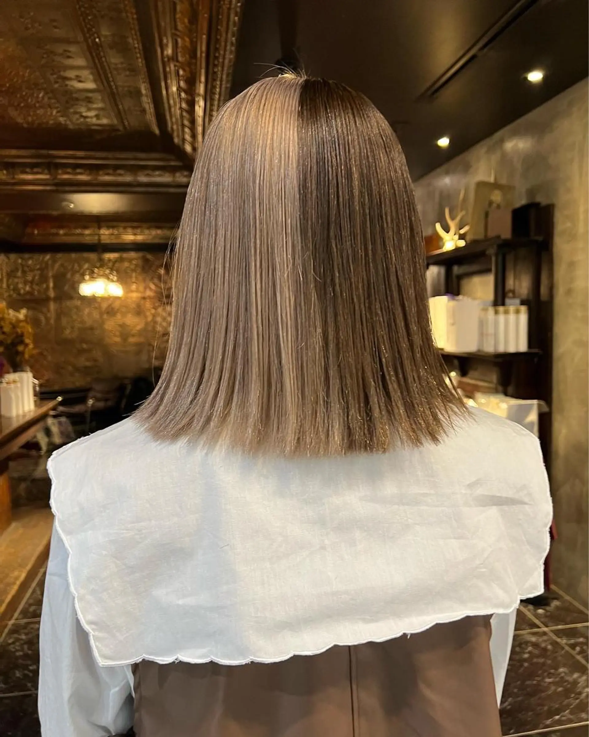 ミディアム カラー カット ヘアカラー 圧倒的デザイン力 店長🎨RENAのヘアスタイル