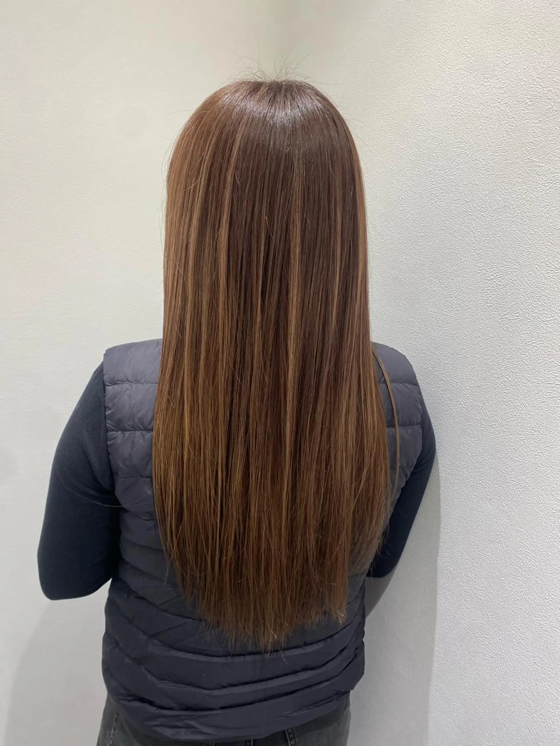 ロング アッシュ ハイライト 若山 敦のヘアスタイル