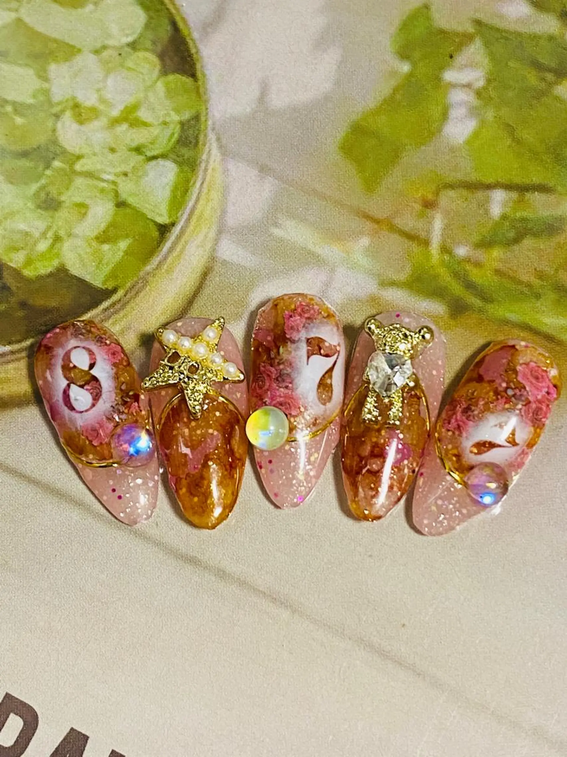 ネイル 春ネイル 夏ネイル 自宅ネイルサロン ♦️nuance♦️のネイルデザイン