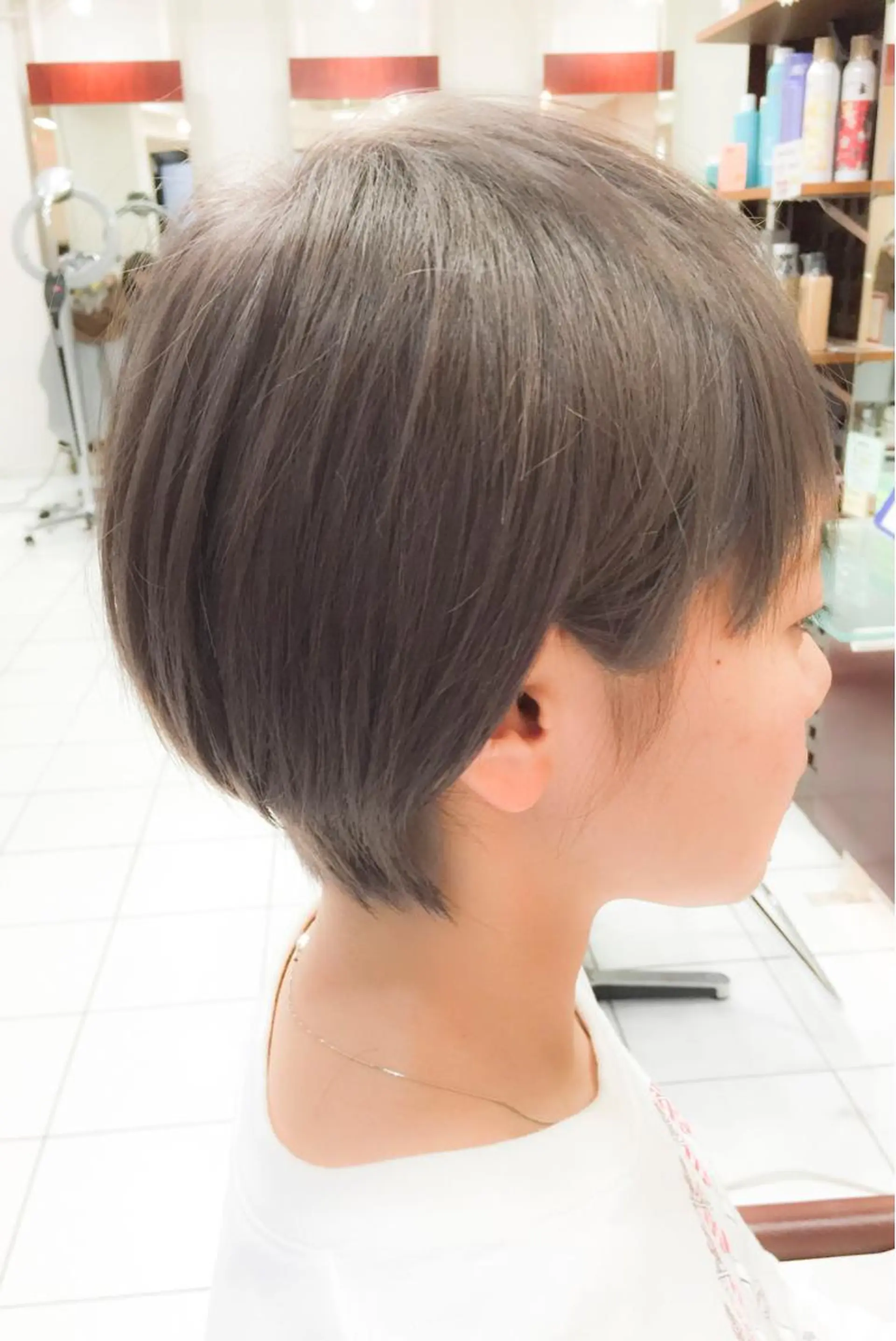 ショート カラー ヘアアレンジ モテ髪透明感❤️ デイズヘアカラーのヘアスタイル